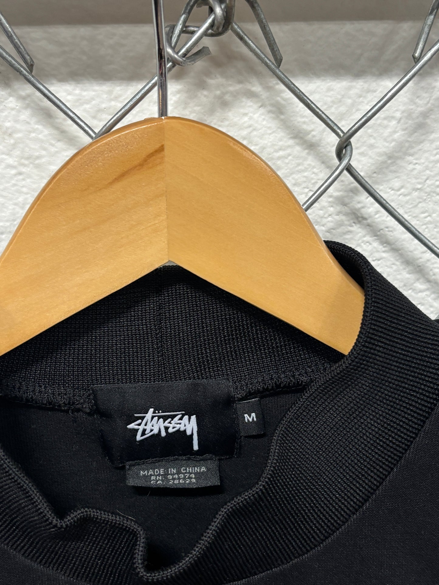 Stussy Women's Black Cropped Long Sleeve Shirt Size Medium