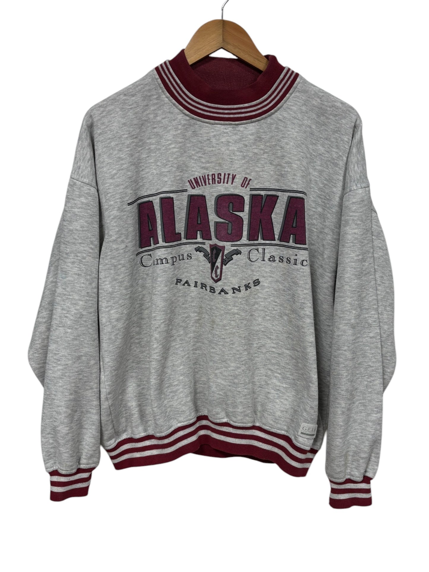 Vintage 90's University of Alaska Fairbanks Crewneck Sweater Size Medium