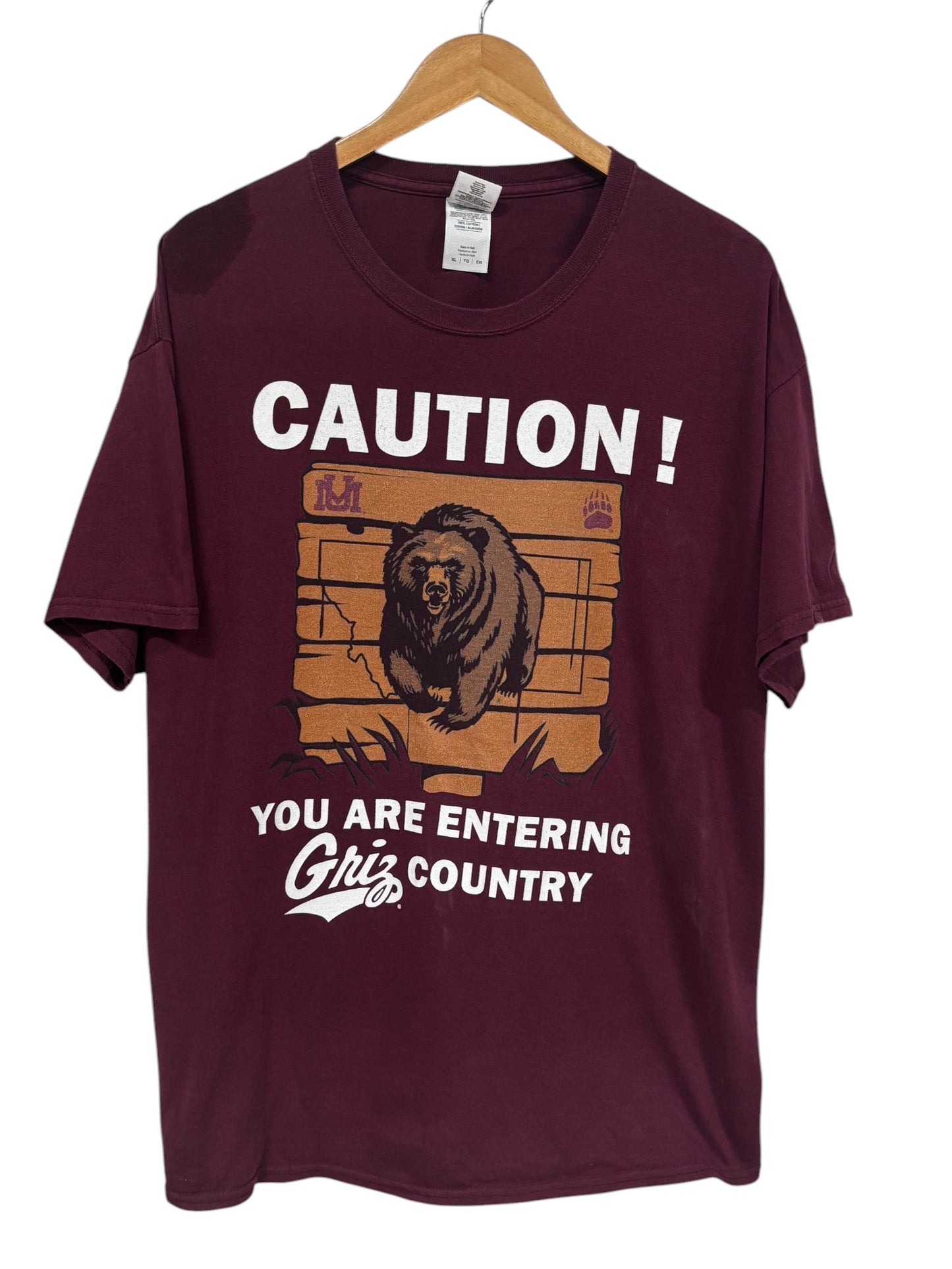 Vintage 00's University of Montana Grizzlies Griz Country Tee Size XL