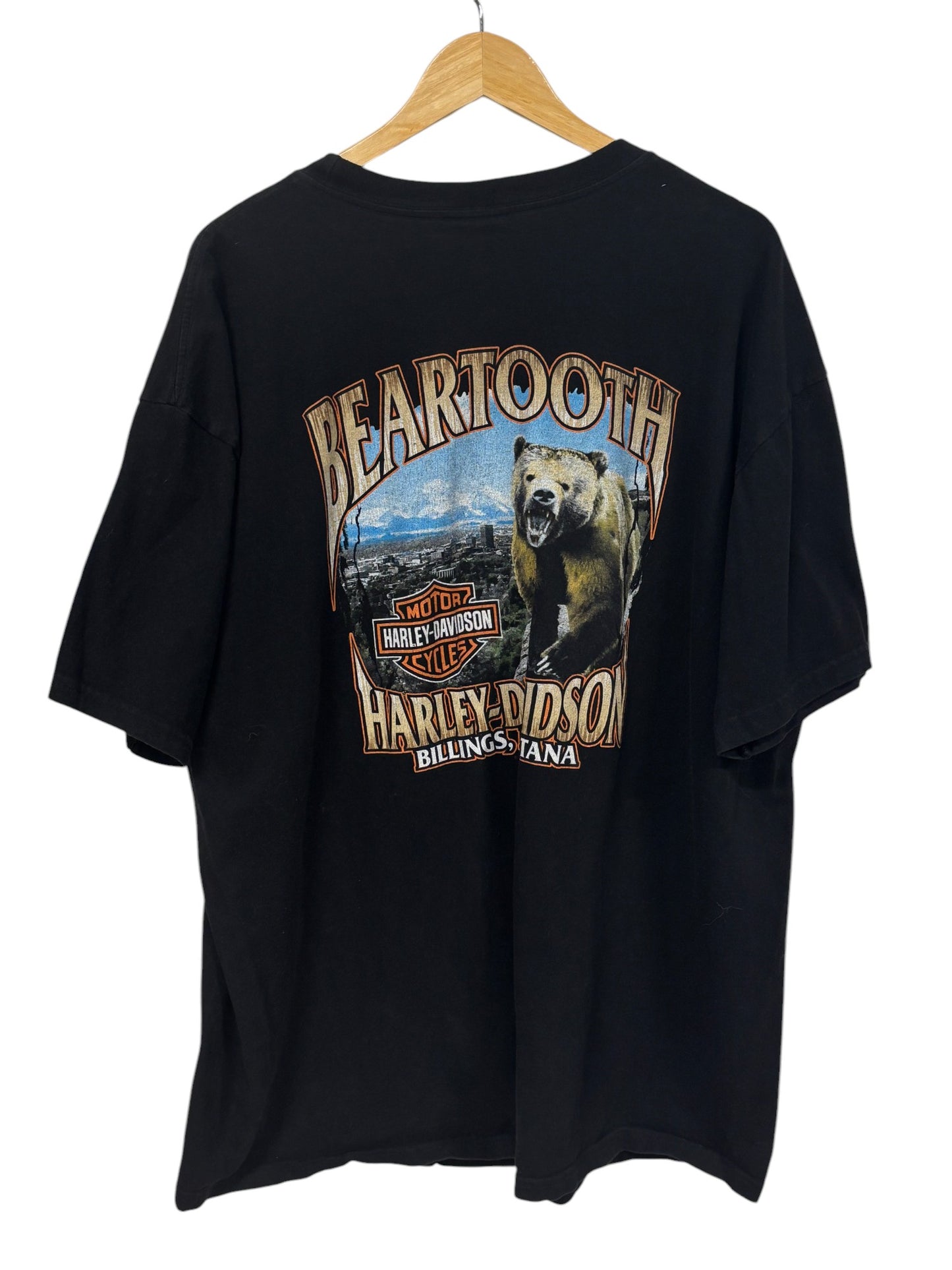 Vintage Harley Davidson Beartooth Billings MT Biker Tee Size XXL
