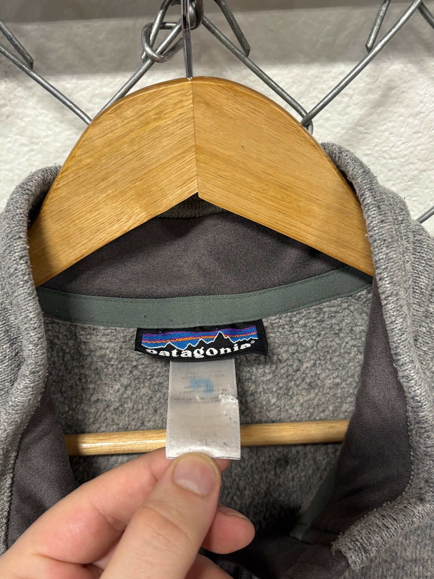 Patagonia Grey Zip Up Men's Fleece Vest Size XL