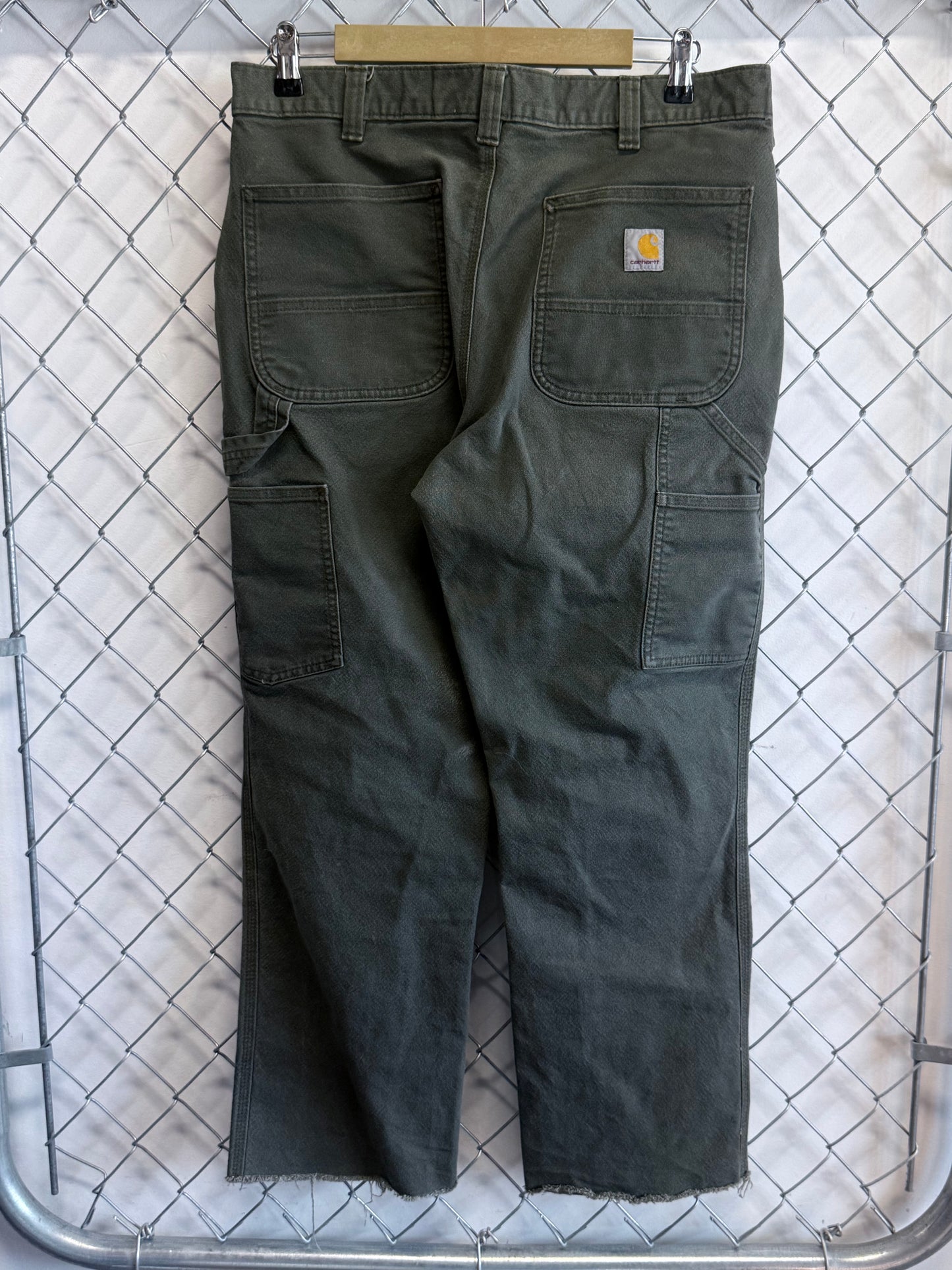 Carhartt Moss Green Carpenter Pants Size 34x27
