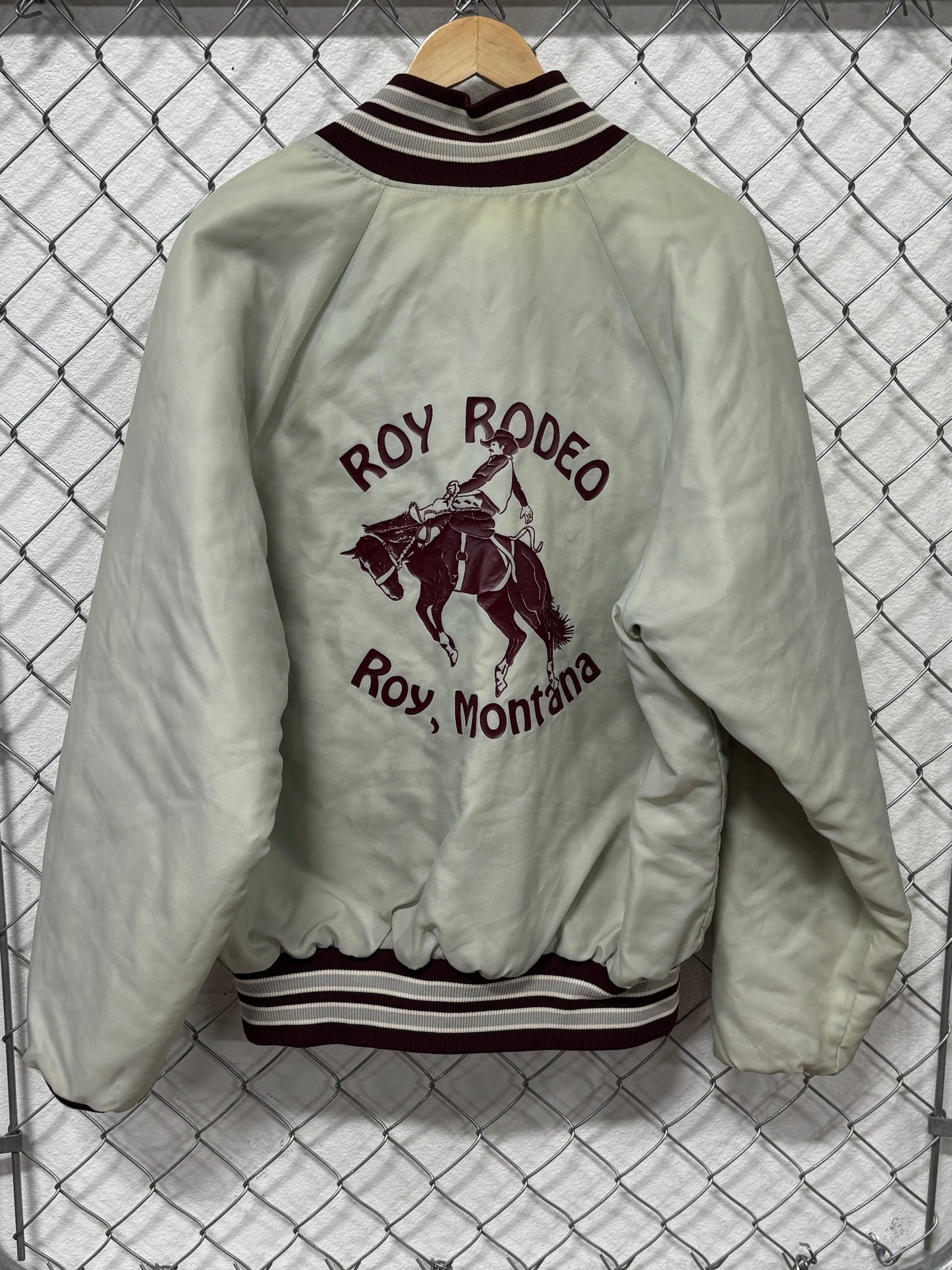 Vintage 80's Rainier Beer Roy Montana Rodeo Nylon Jacket Size XL