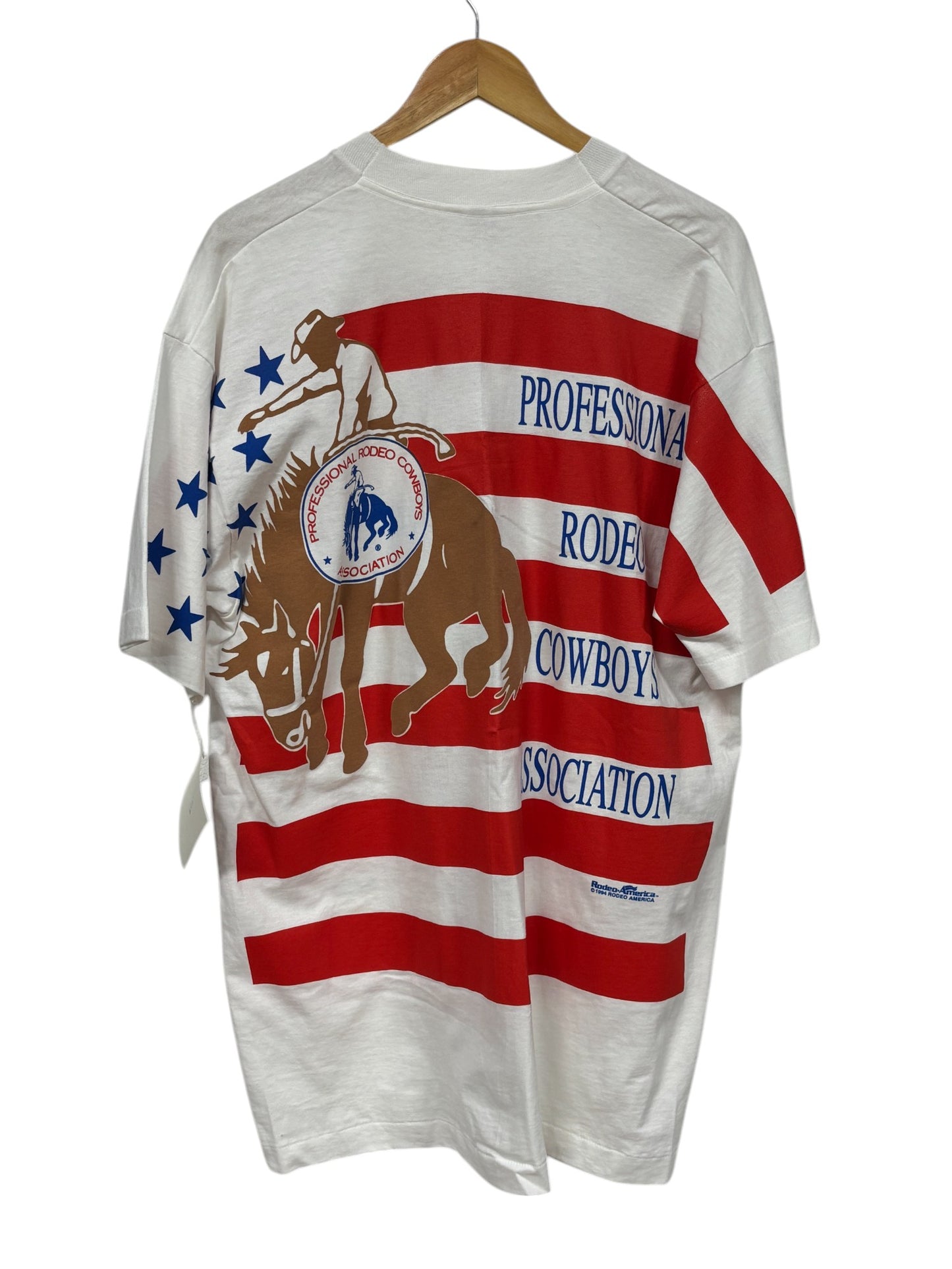 Vintage 90's Professional Rodeo All Over Print Graphic Tee Size XL