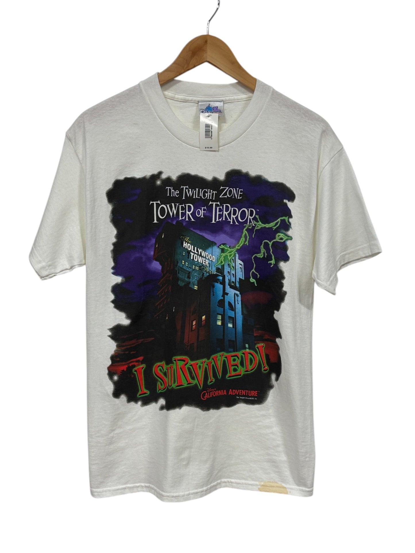 Vintage Disneyland Tower of Terror I Survived Graphic Tee Size Medium