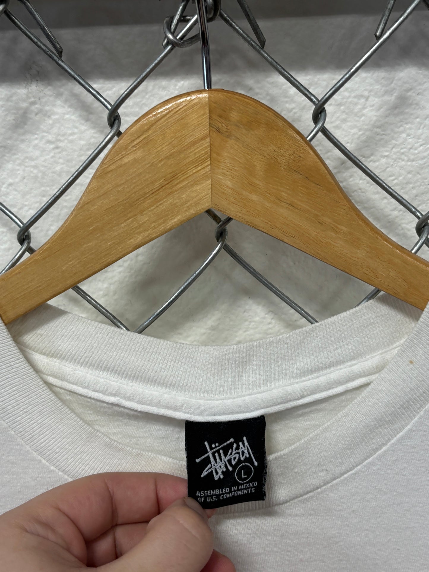 Stussy International Tribe White Graphic Tee Size Large