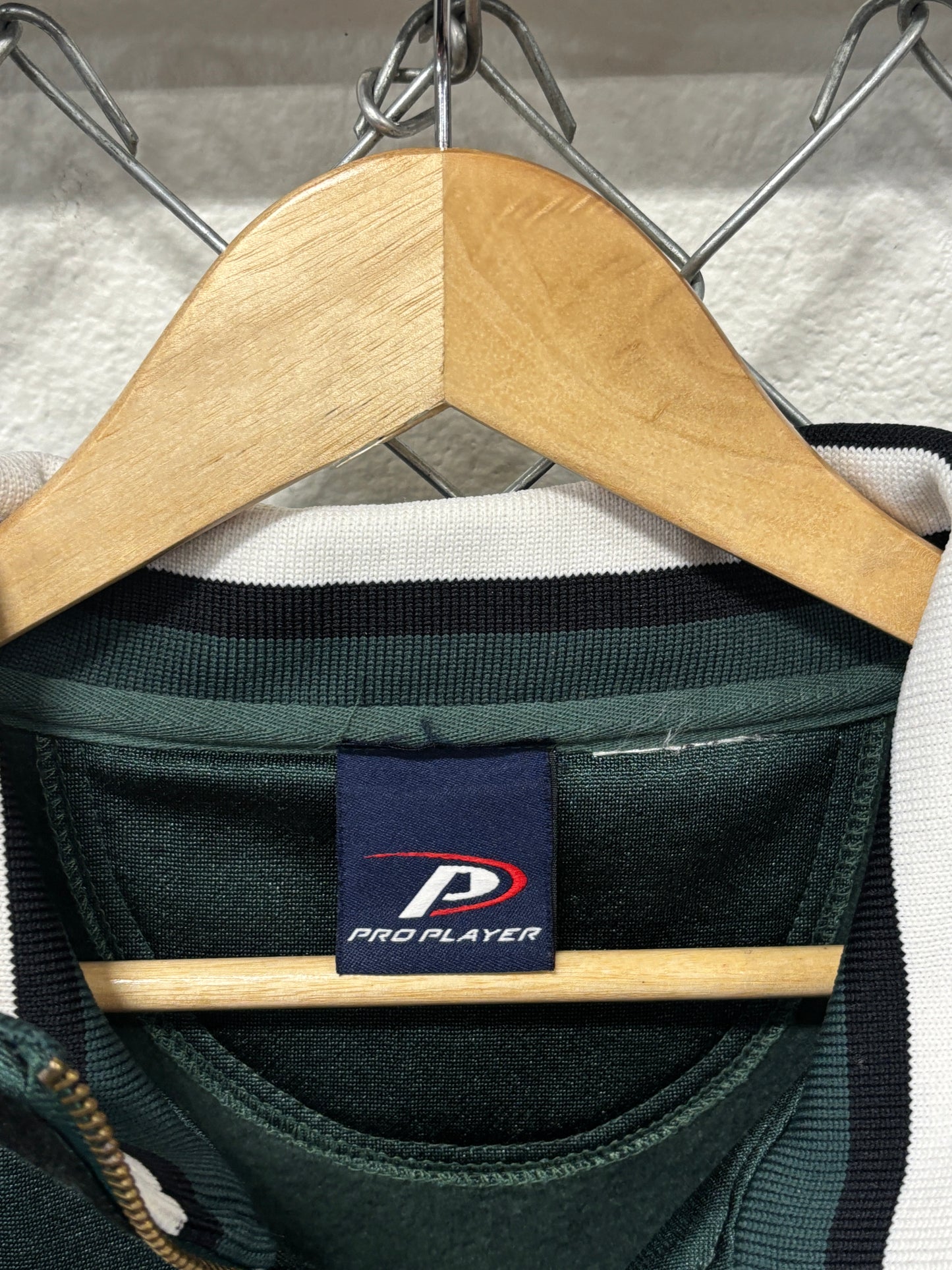 Vintage Phoenix Coyotes NHL Center Ice Green Quarter Zip Sweater Size XL