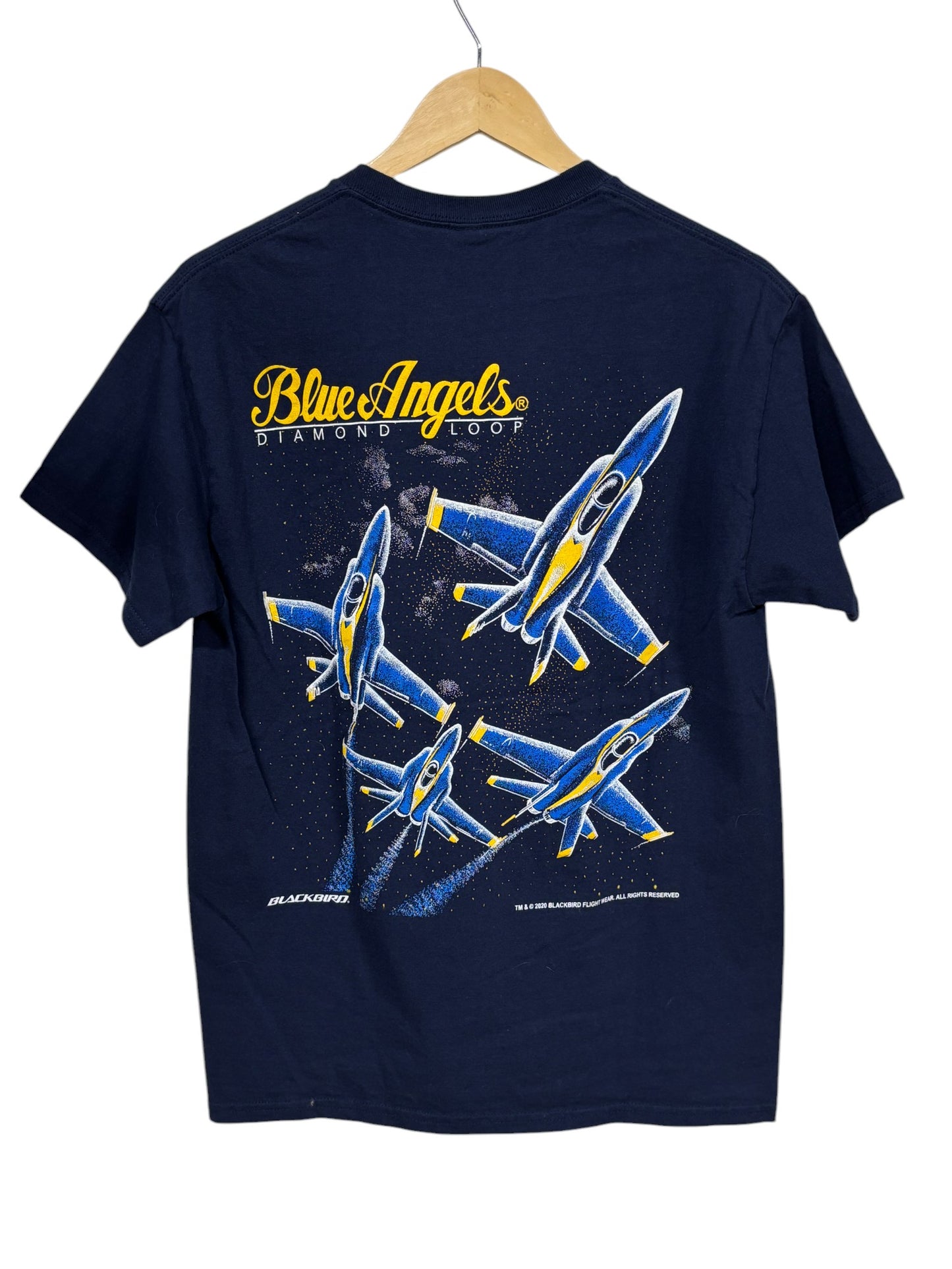 Blue Angels Blackbird Fighter Jet Graphic Tee Size Medium