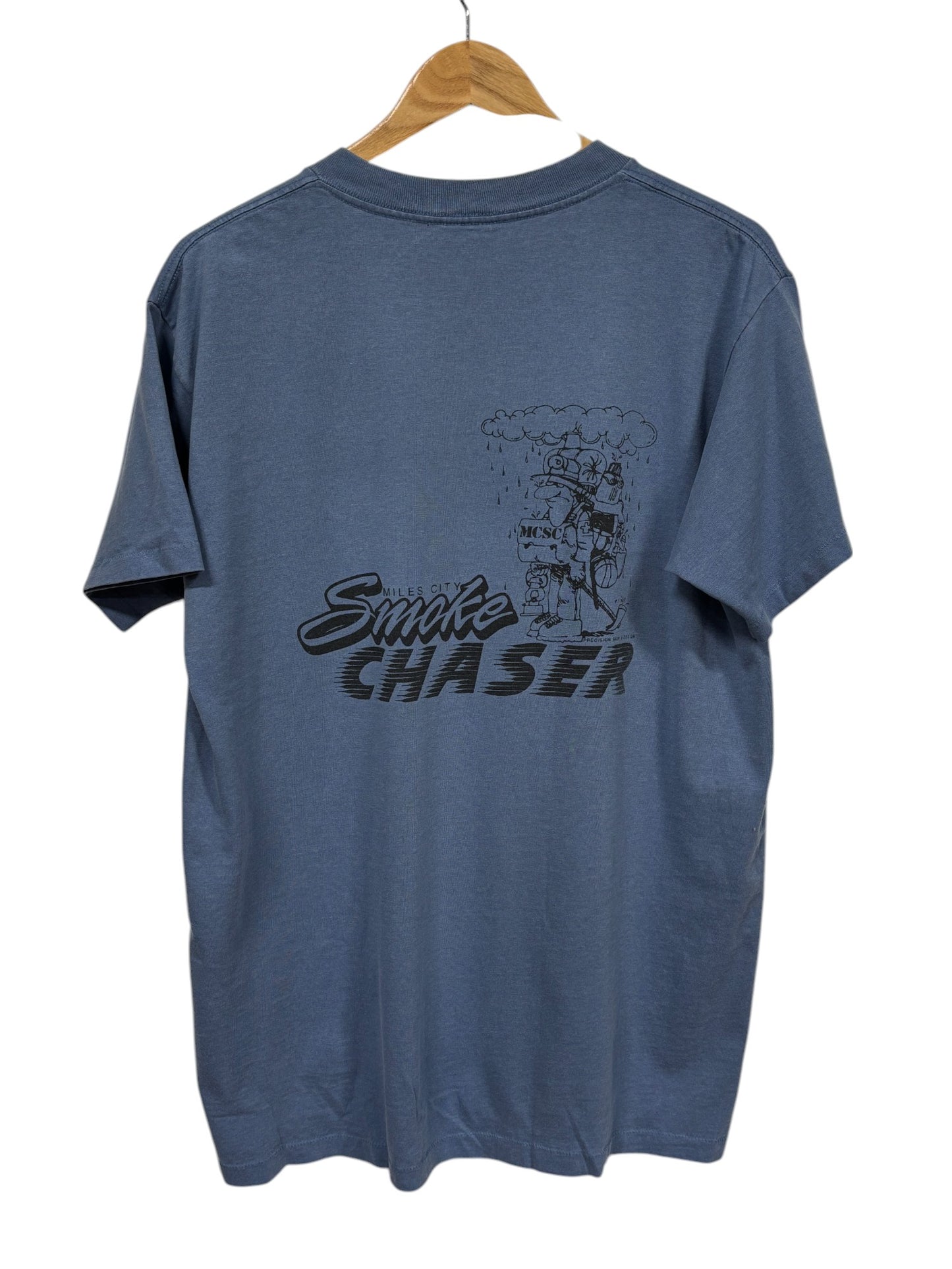 Vintage 80's Miles City Montana Smoke Chaser Graphic Tee Size XL