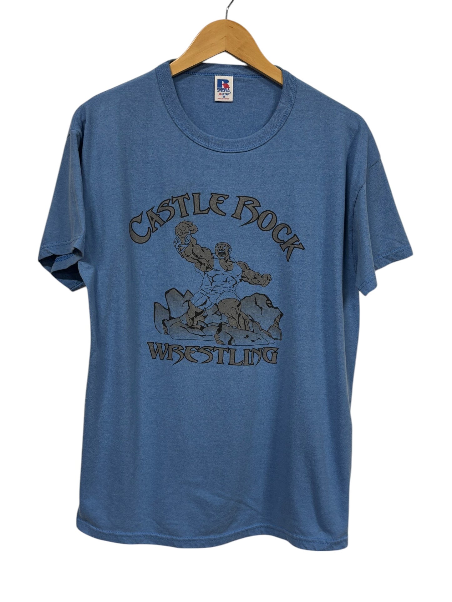 Vintage 00's Castle Rock Wrestling Montana Graphic Tee Size Medium