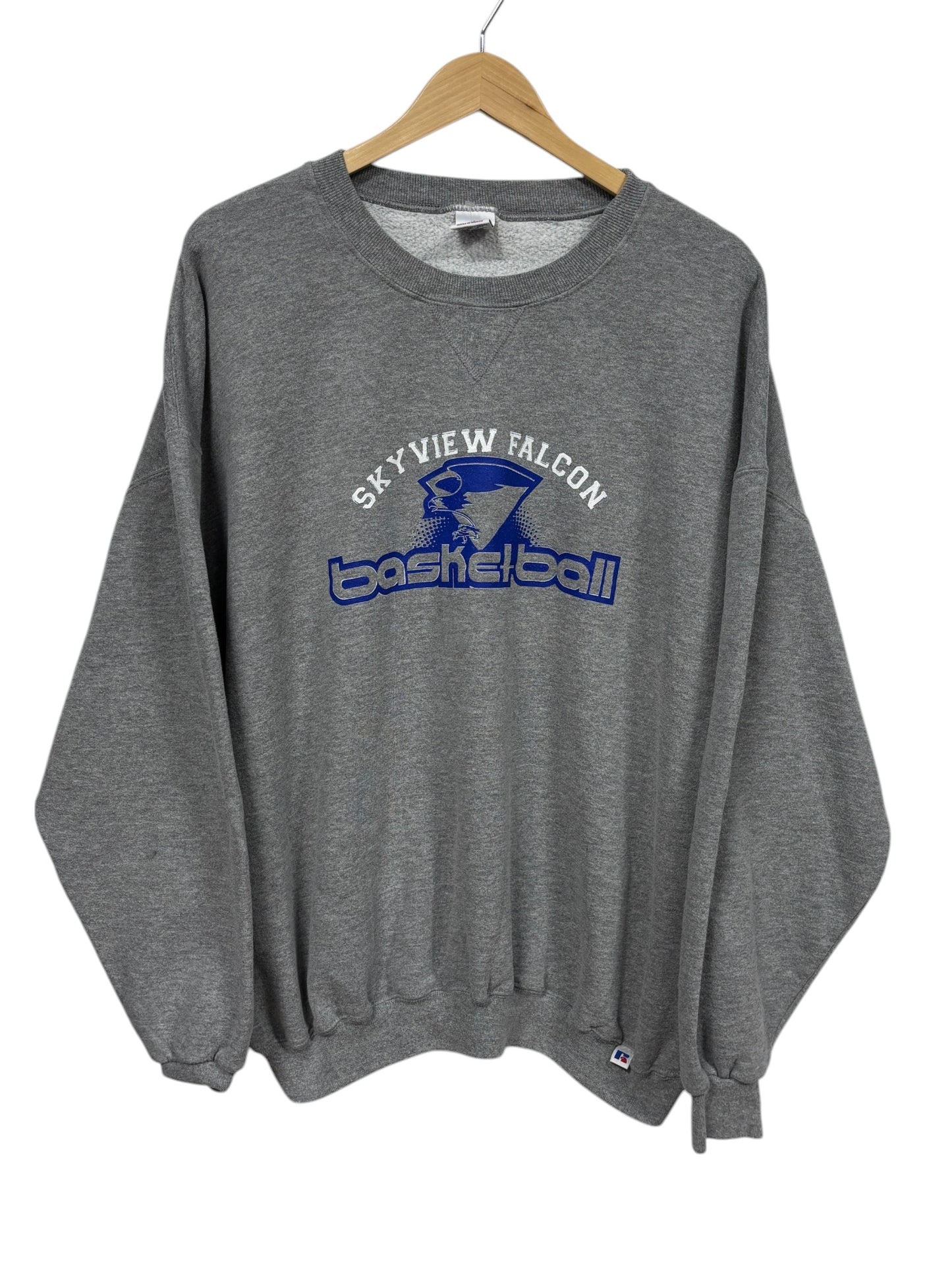 Vintage 90's Russell Skyview Falcon Basketball Crewneck Sweater Size XXL