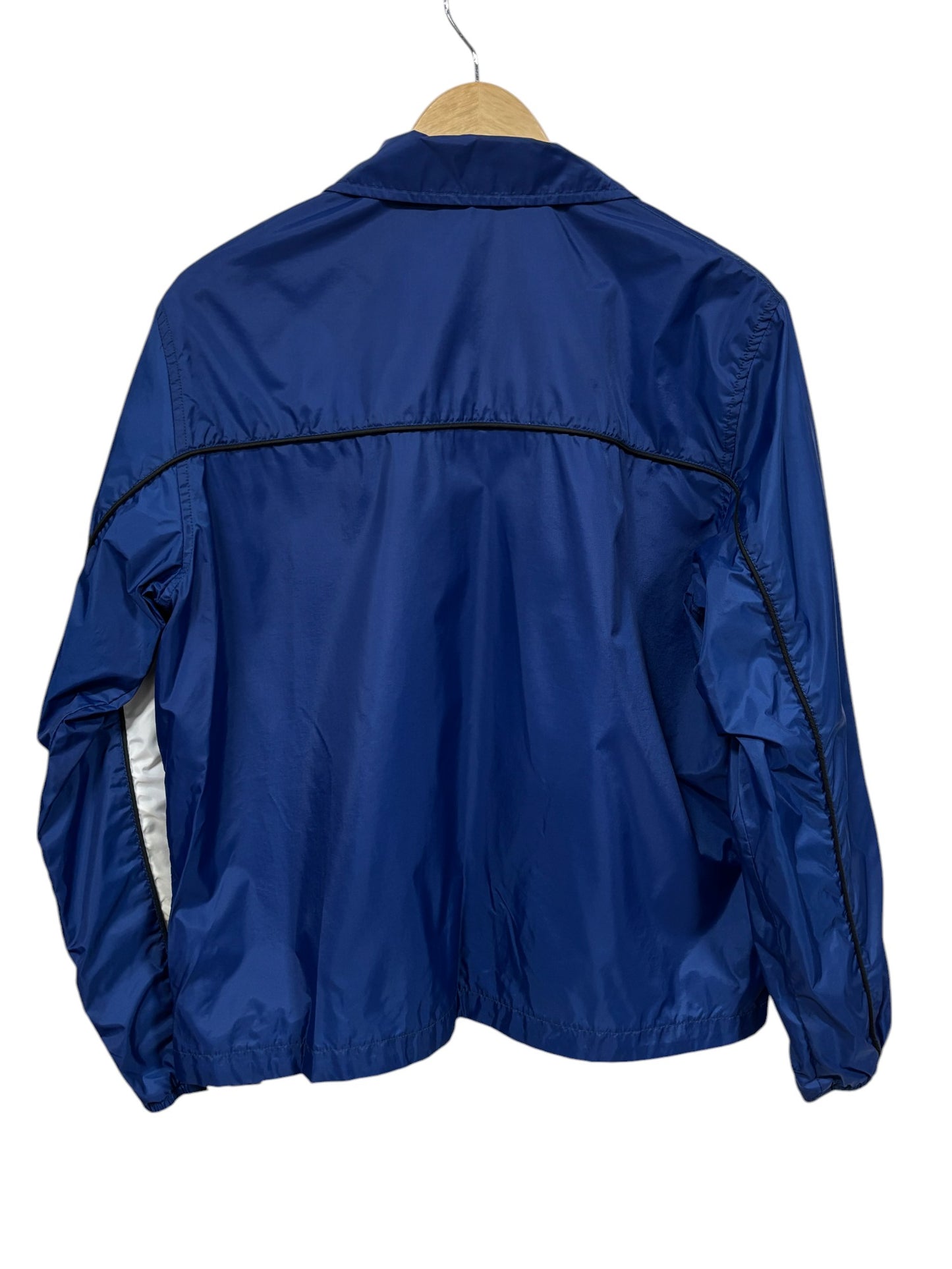 Vintage 90's Nike Blue White Zip Up Windbreaker Jacket Size Medium (Womens)