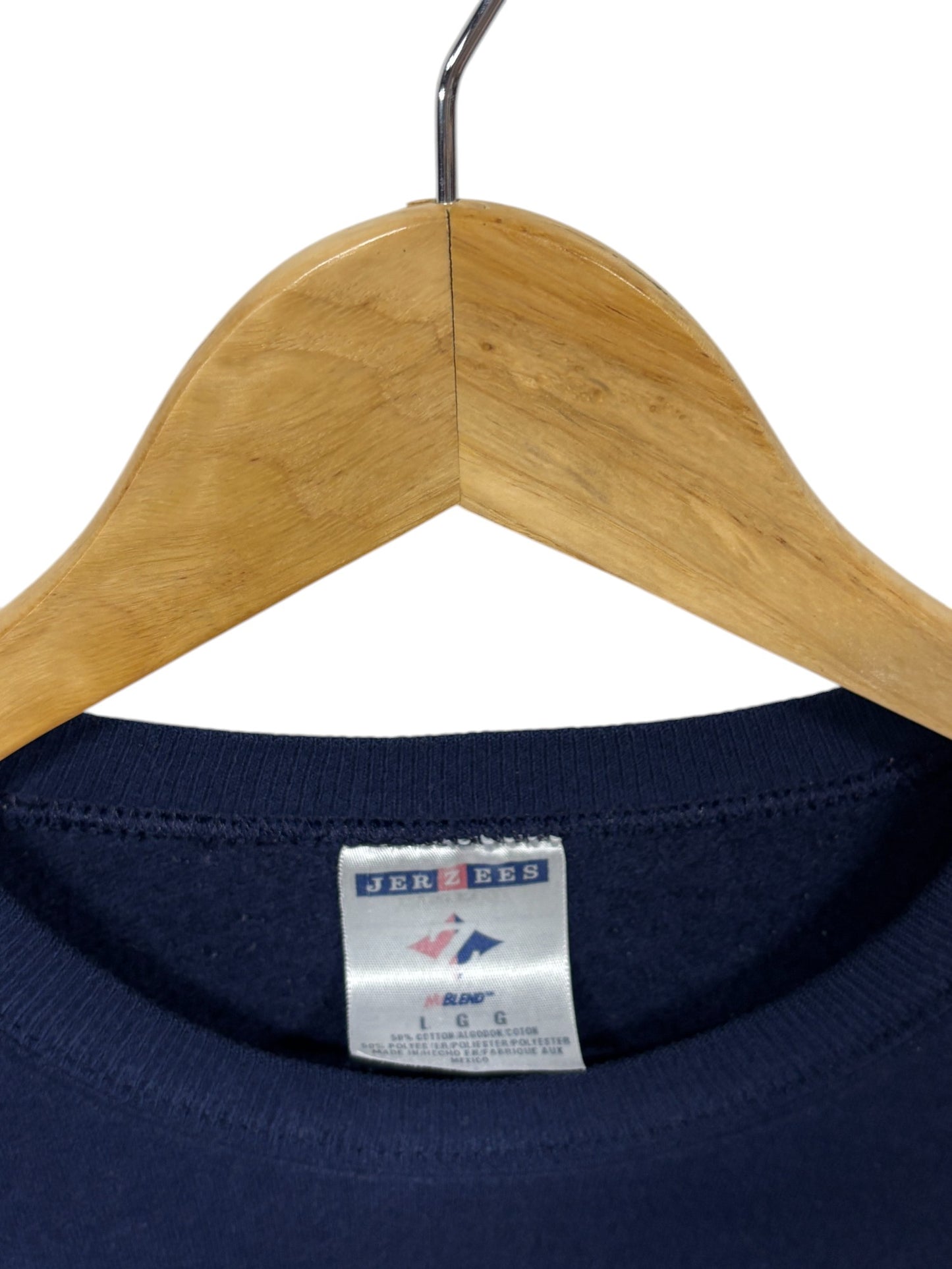 Vintage 90's USA Embroidered Eagle Flag Crewneck Sweater Size Large