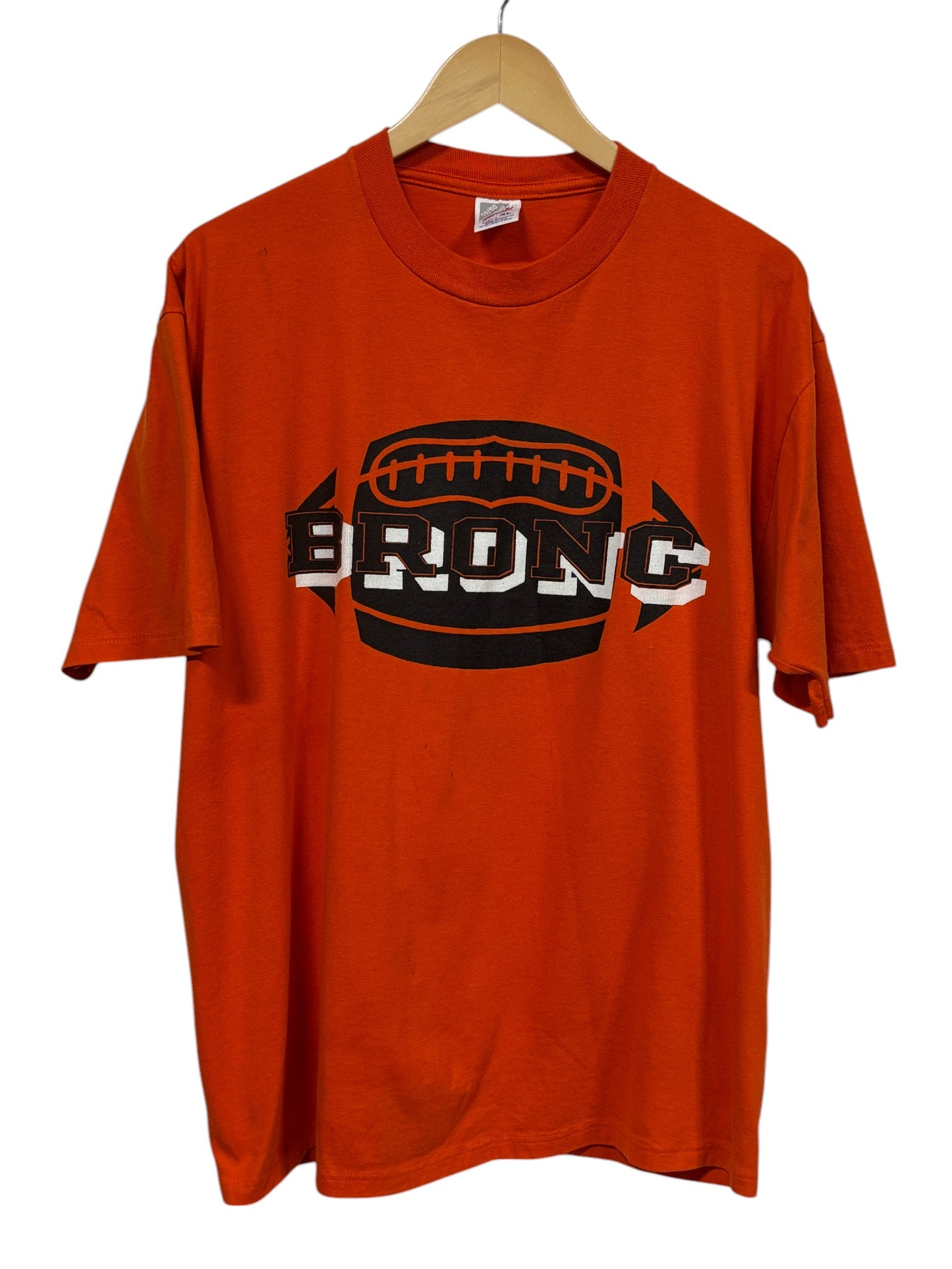Vintage 80's Billings Montana Senior High Broncs Football Tee Size XL
