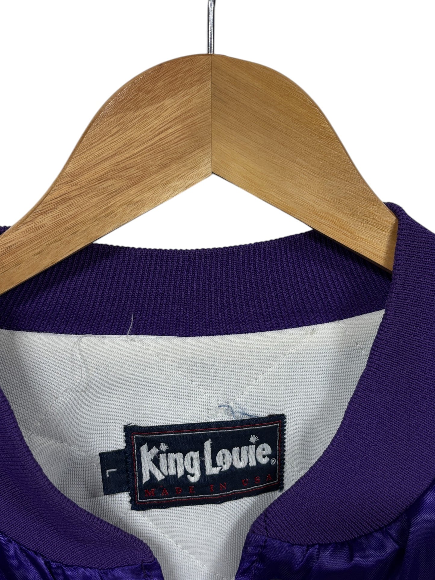 Vintage 80's Laurel Locomotives Montana Satin Purple Jacket Size Large