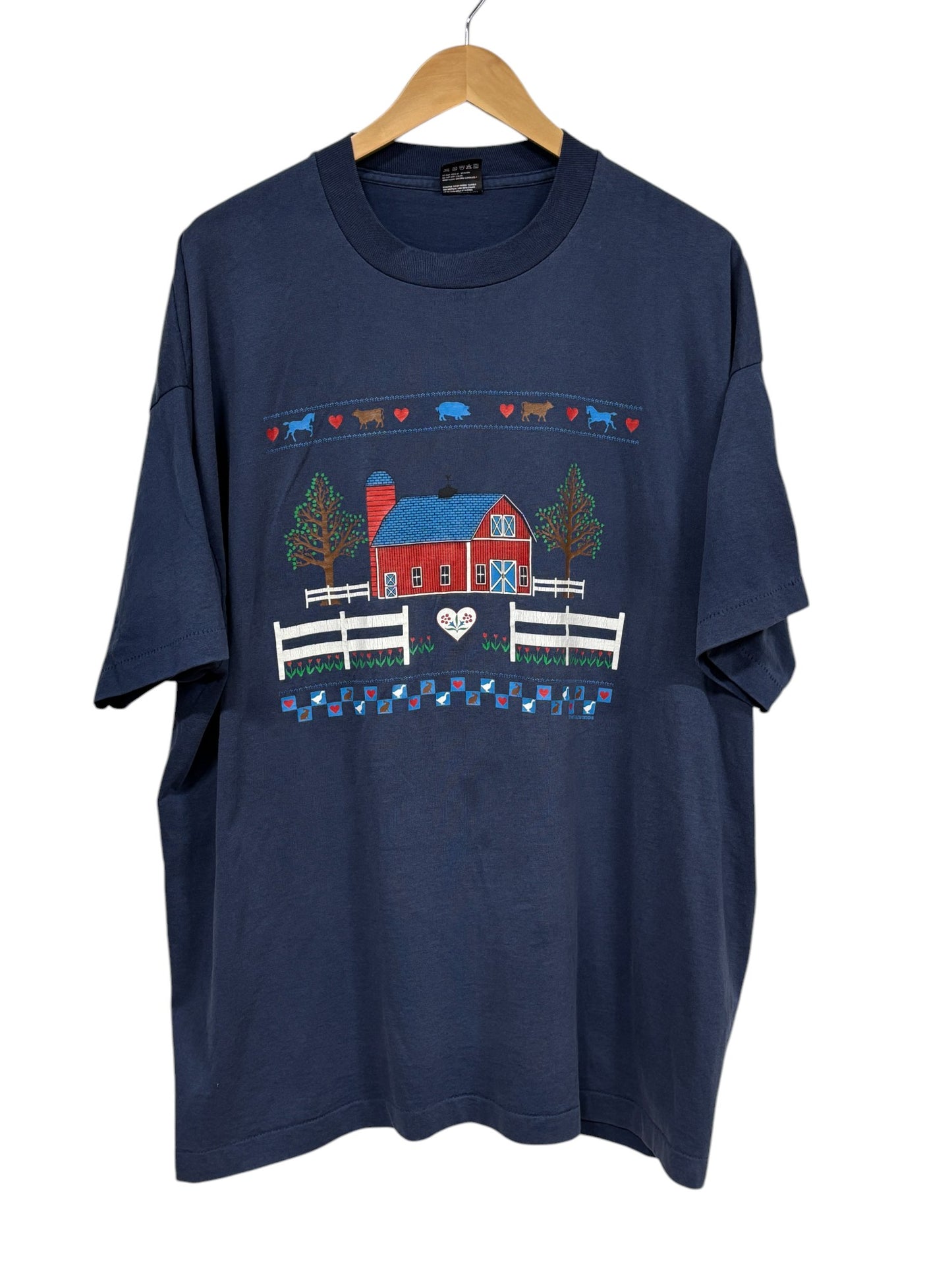 Vintage 90's Farm House Homestead Graphic Tee Size 3XL
