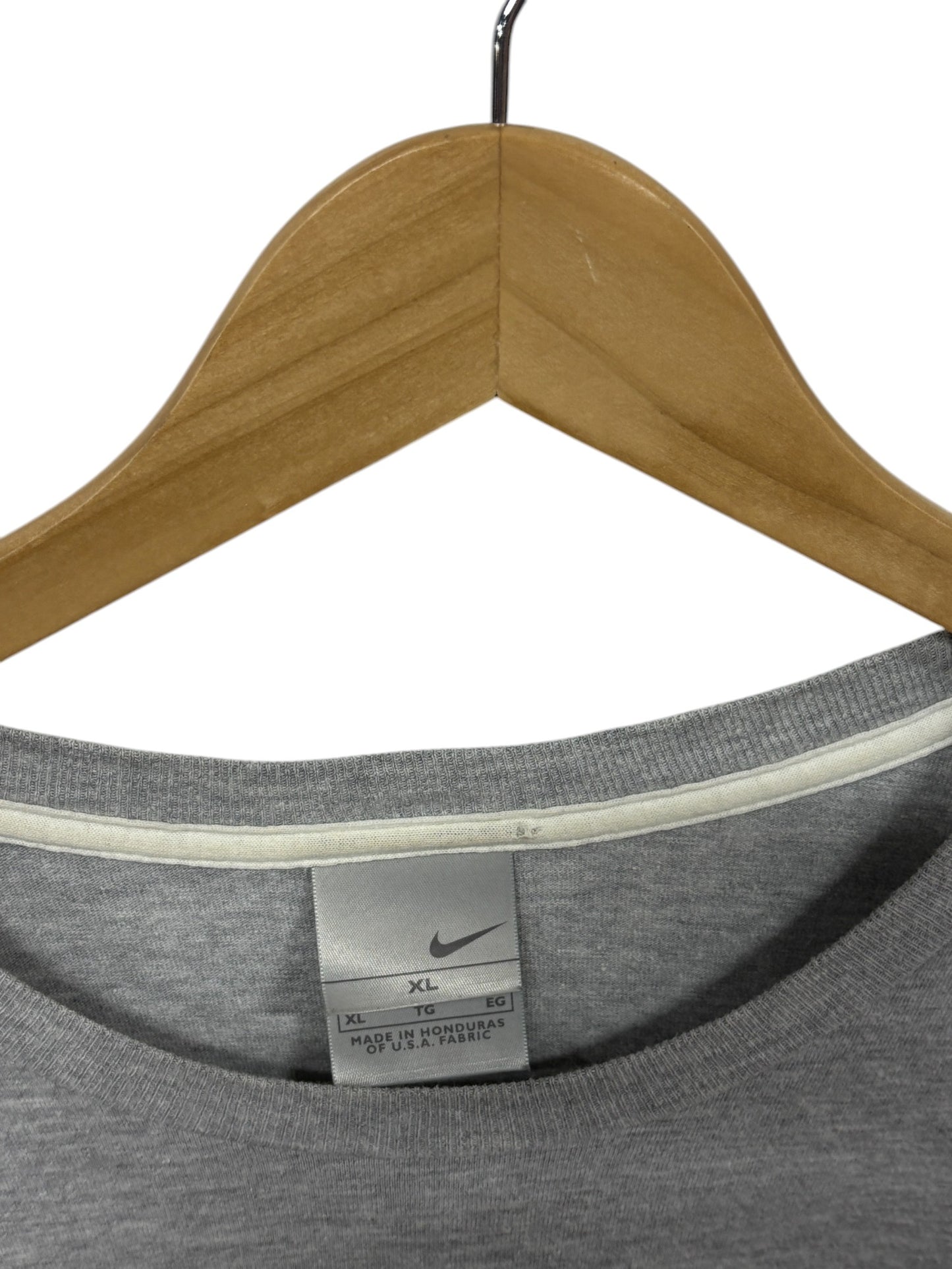 Vintage 00's Nike Grey Swoosh Logo Long Sleeve Shirt Size XL