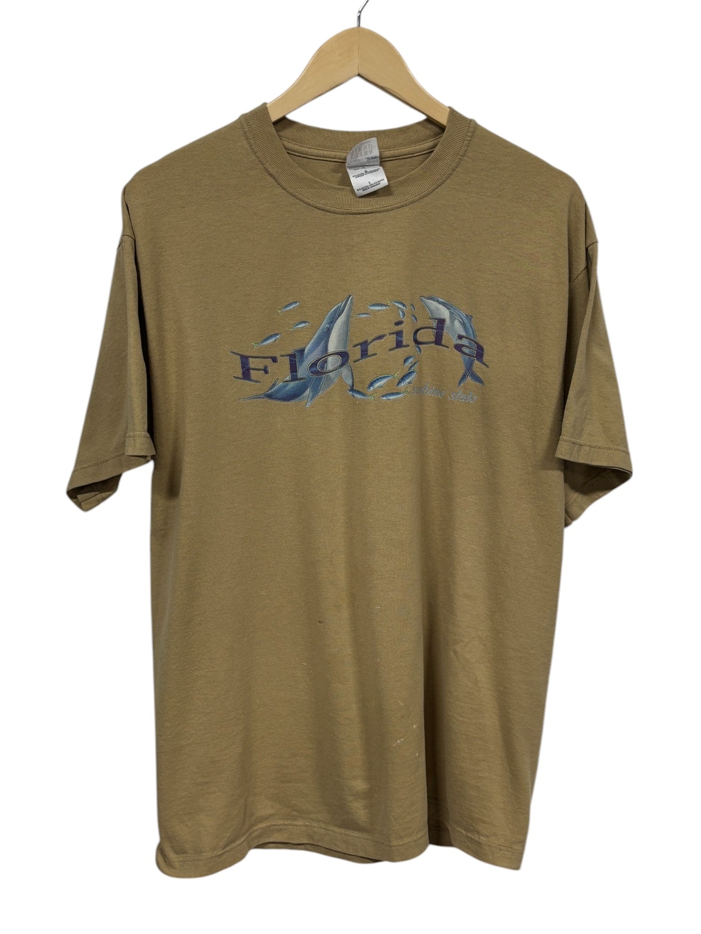 Vintage 90's Florida Dolphins Nature Graphic Tee Size Large