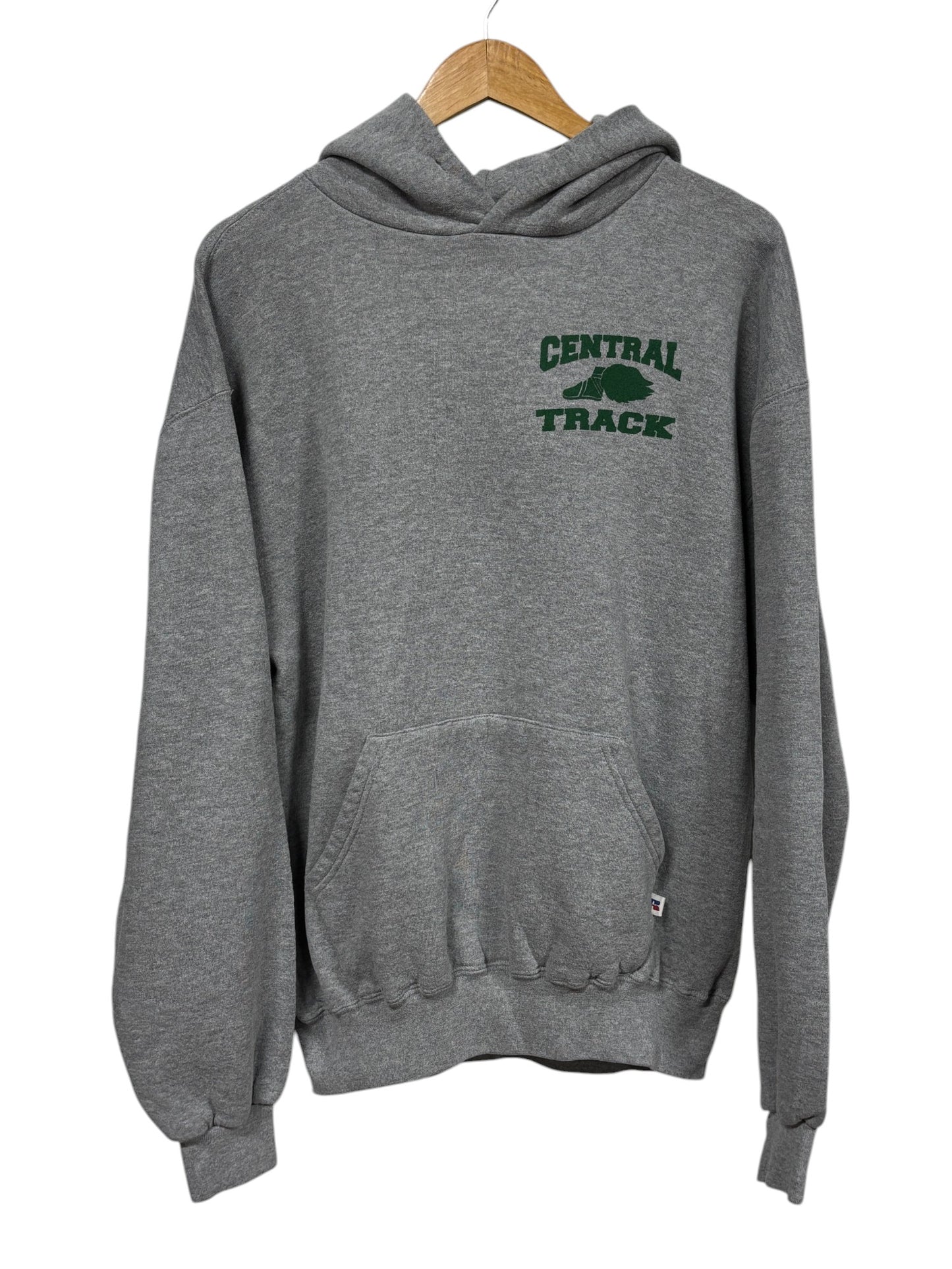 Vintage 90's Russell Athletic Central High Montana Grey Hoodie Size Large
