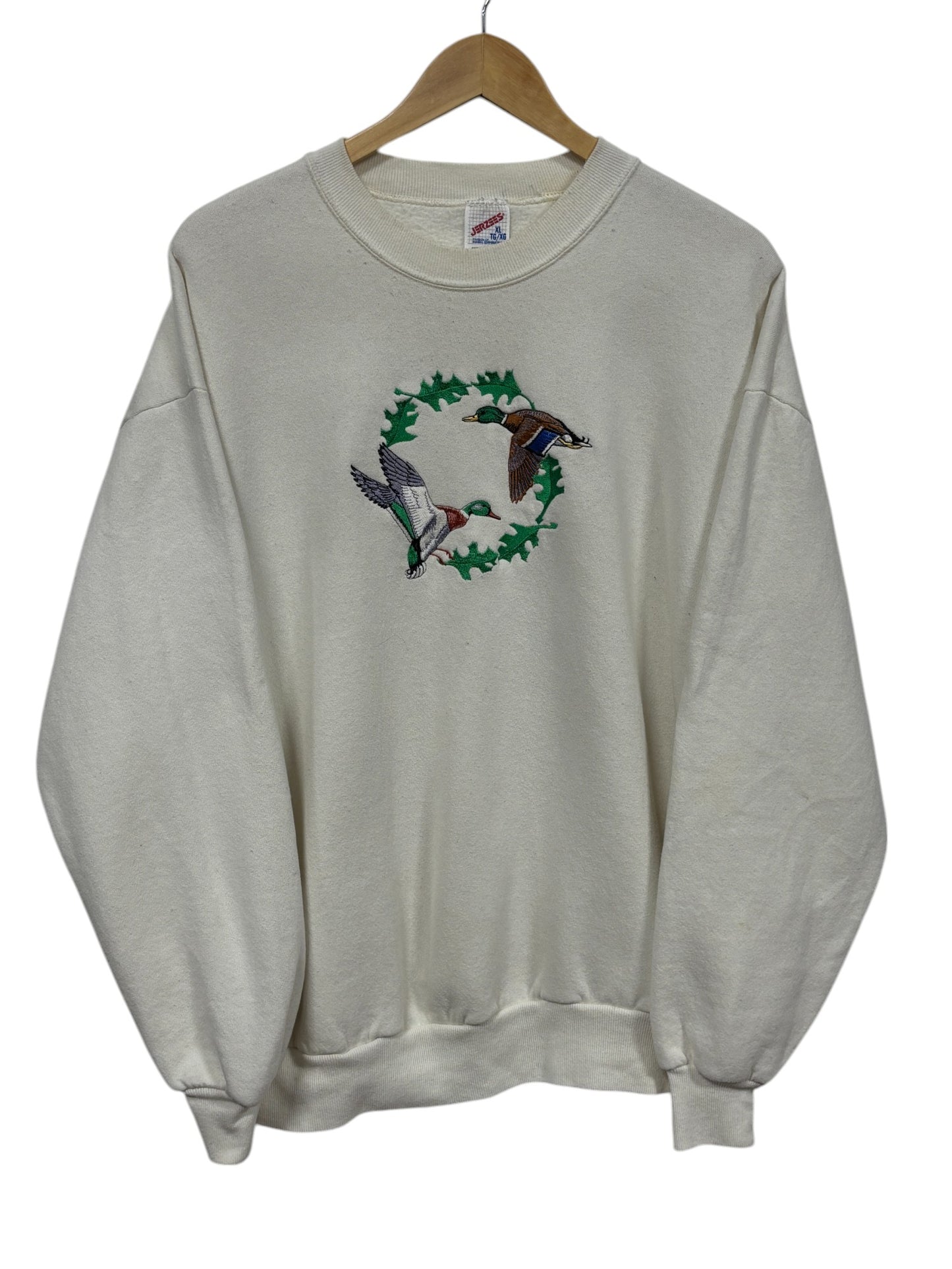 Vintage 90's Ducks Embroidered Nature Crewneck Sweater Size XL