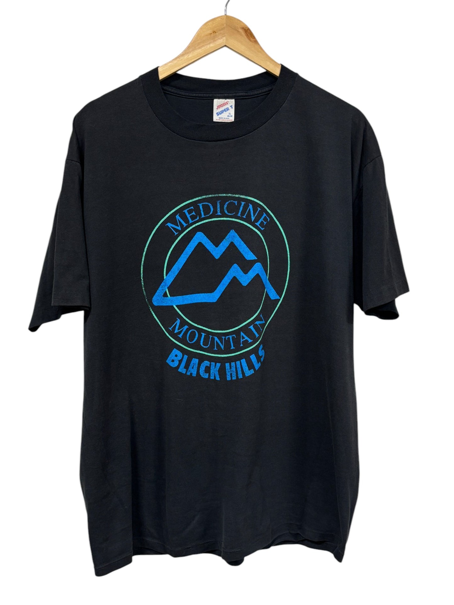 Vintage 80's Medicine Mountain Black Hills Graphic Tee Size XL