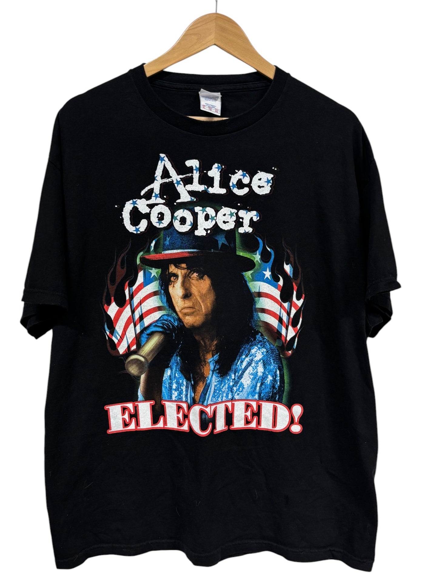 Vintage 00's Alice Cooper President Elected Graphic Tee Size XL