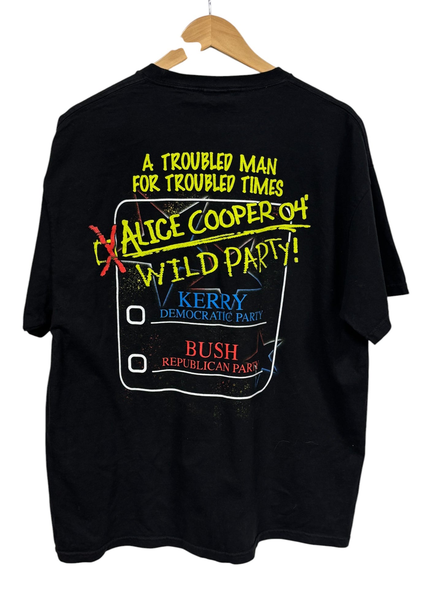 Vintage 00's Alice Cooper President Elected Graphic Tee Size XL