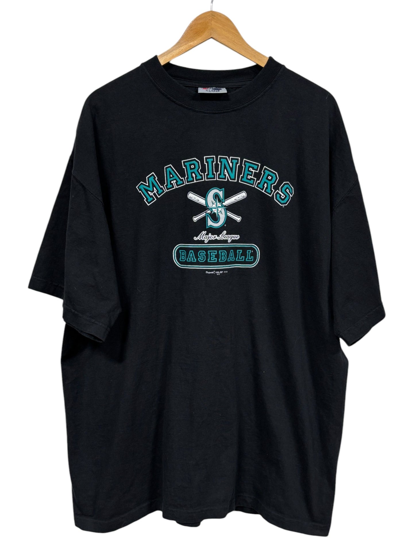 Vintage 2002 Seattle Mariners MLB Logo Baseball Graphic Tee Size XL