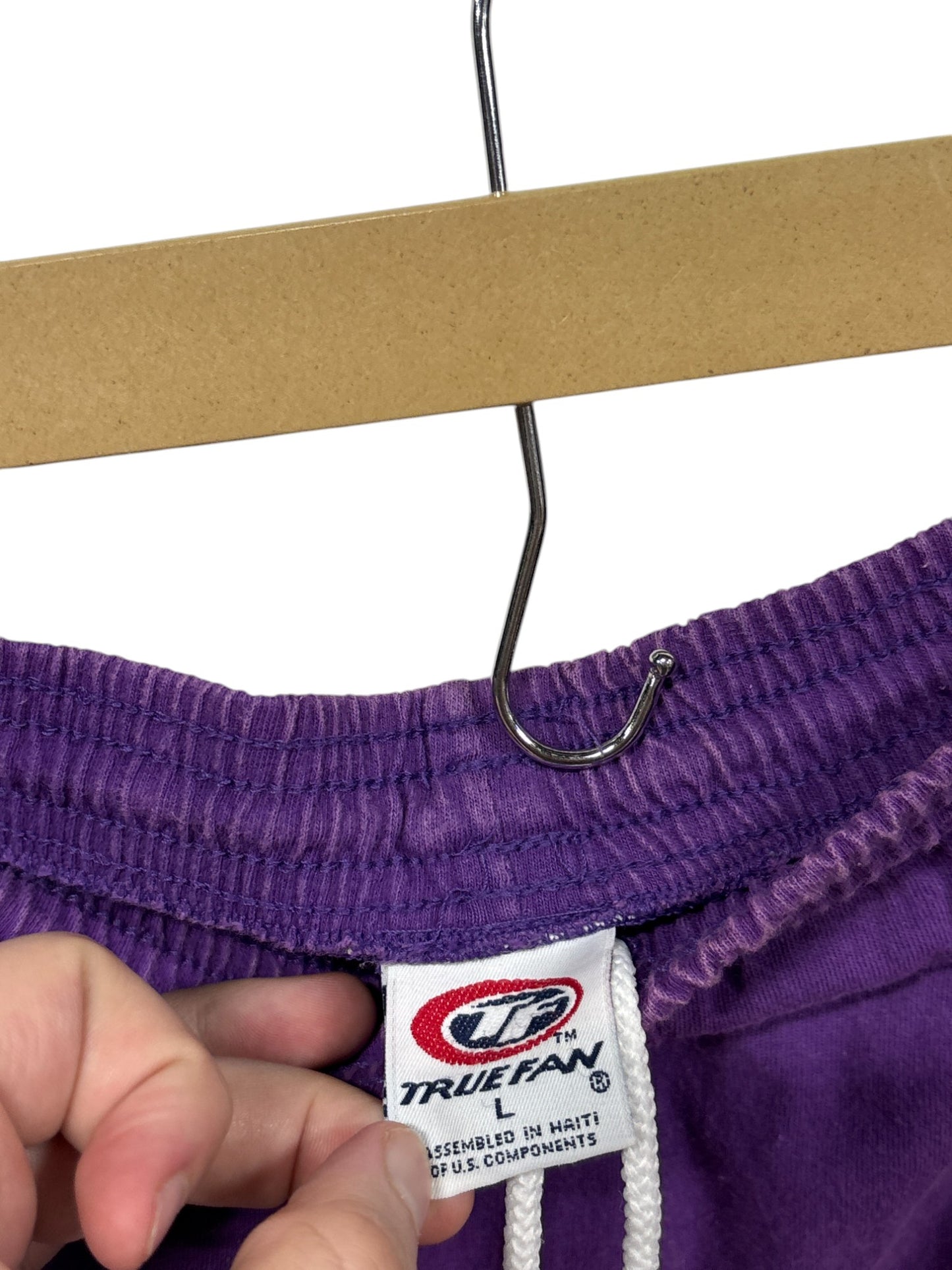 Vintage Minnesota Vikings Purple Sweat Shorts Size XL (36-38)