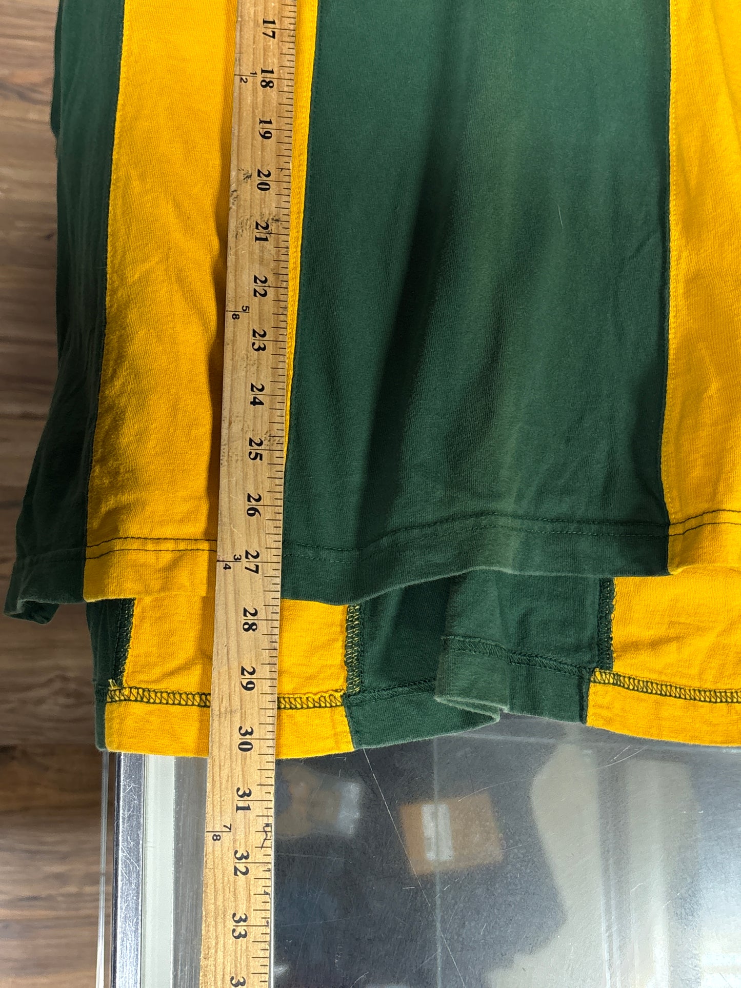 Vintage Green Bay Packers Striped NFL Rugby Shirt Size XL