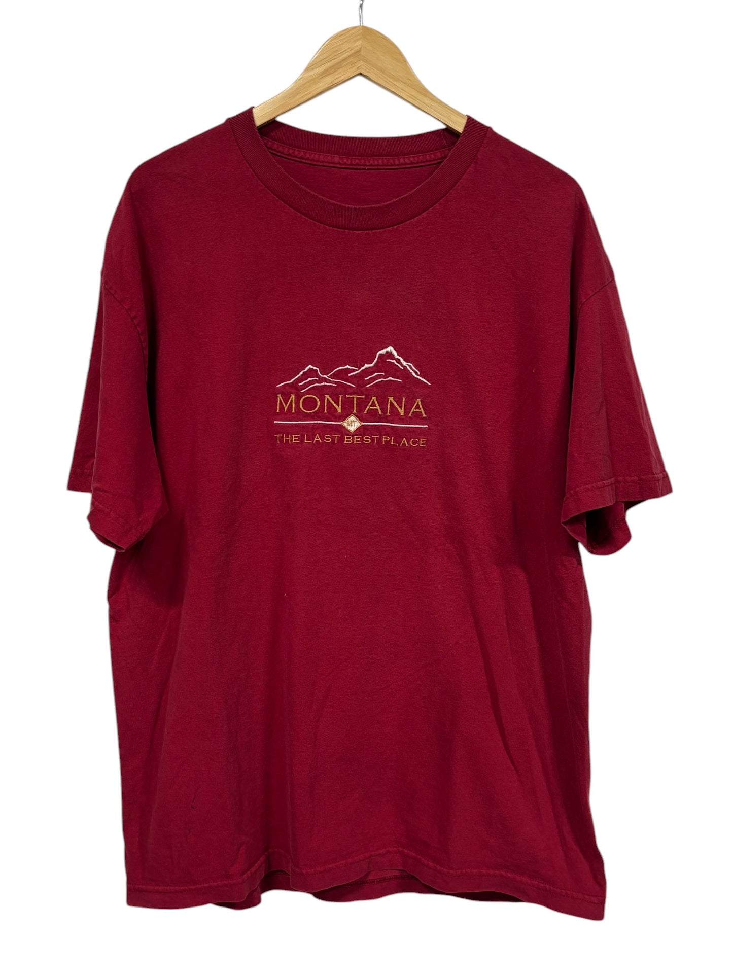 Vintage Montana The Last Best Place Embroidered Graphic Tee Size XL