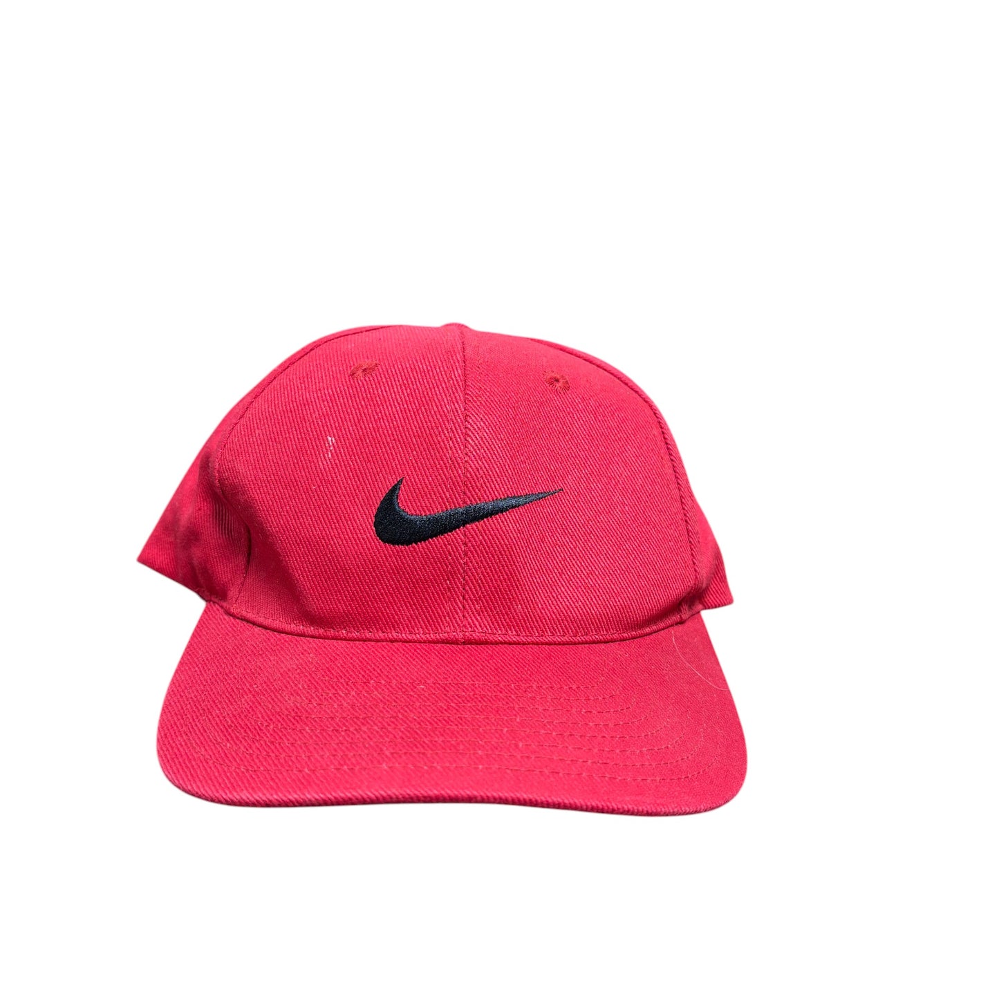 Vintage 90's Nike Swoosh Logo Red Snapback Hat