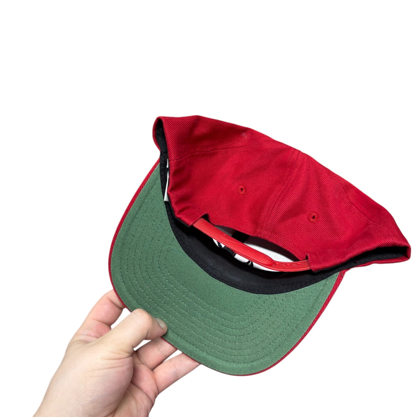 Vintage 90's Nike Swoosh Logo Red Snapback Hat