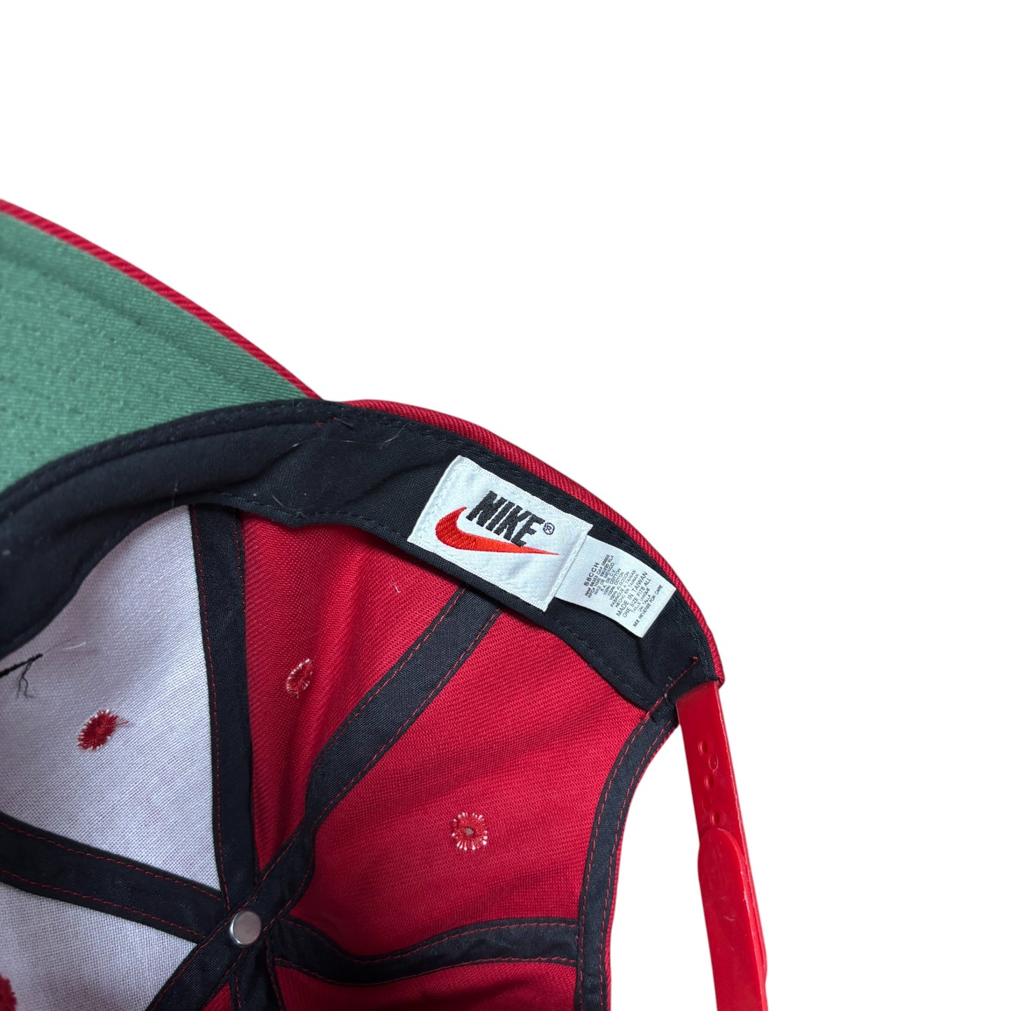 Vintage 90's Nike Swoosh Logo Red Snapback Hat