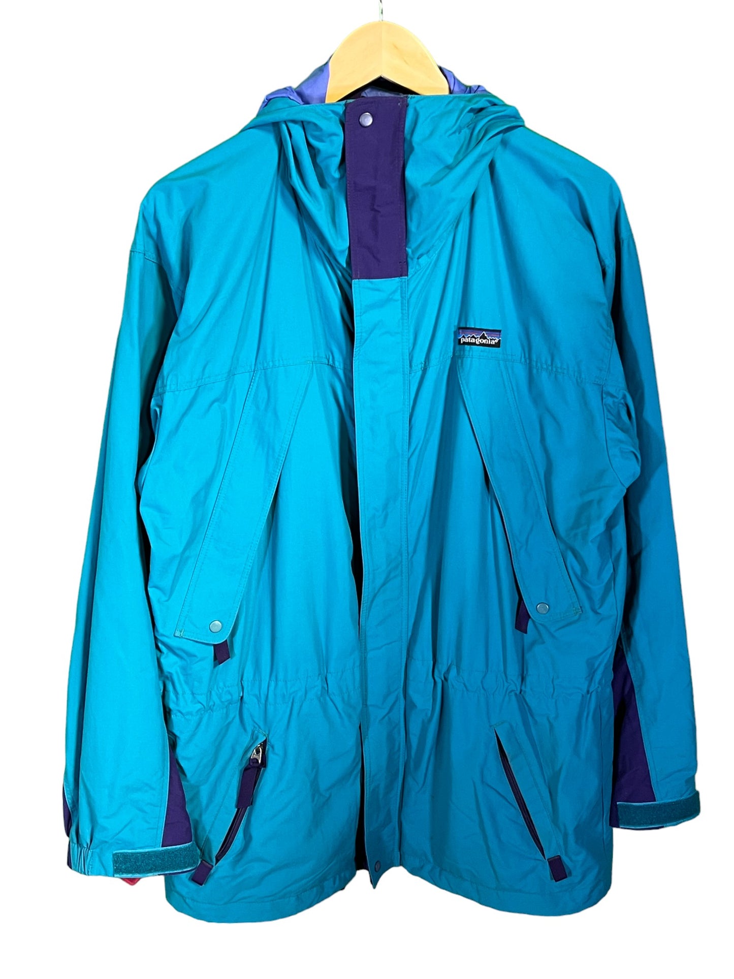 Vintage 90's Patagonia Scanorak Mountain Parka Light Blue Size Small