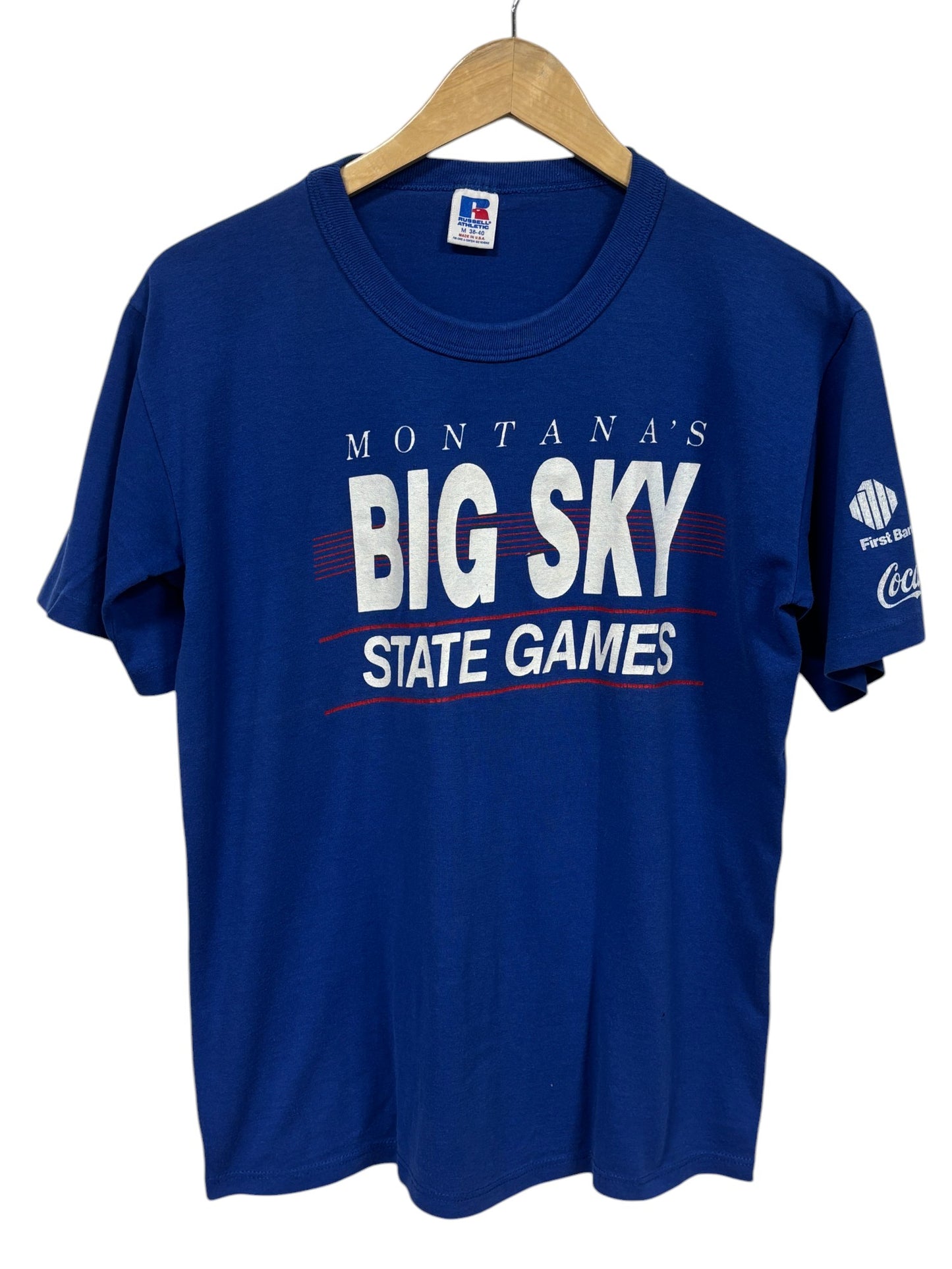 Vintage 90's Montana Big Sky State Games Graphic Tee Size Medium
