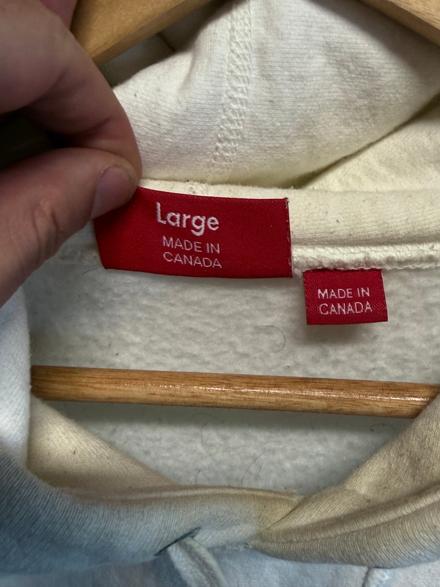 Supreme FW23 White Tonal Box Logo Hoodie Size Large