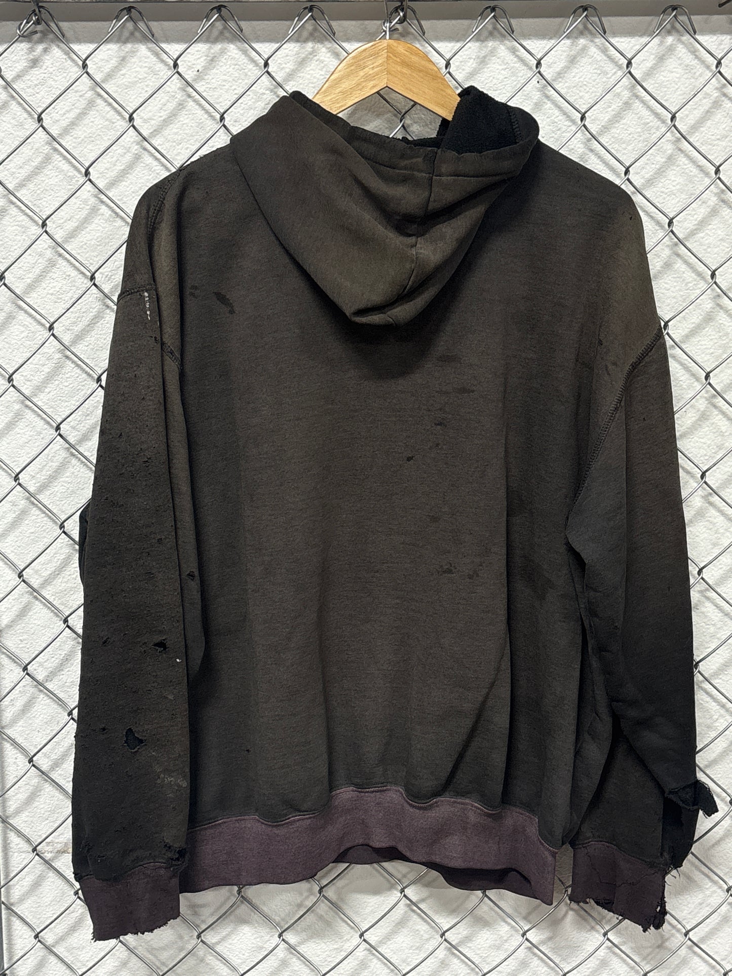 Vintage Carhartt Faded Black Distressed Hoodie Size XL