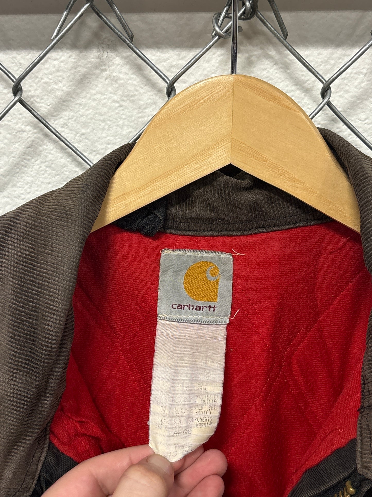 Vintage Carhartt Santa Fe Faded Distressed Black Zip Up Jacket Size Large Tall