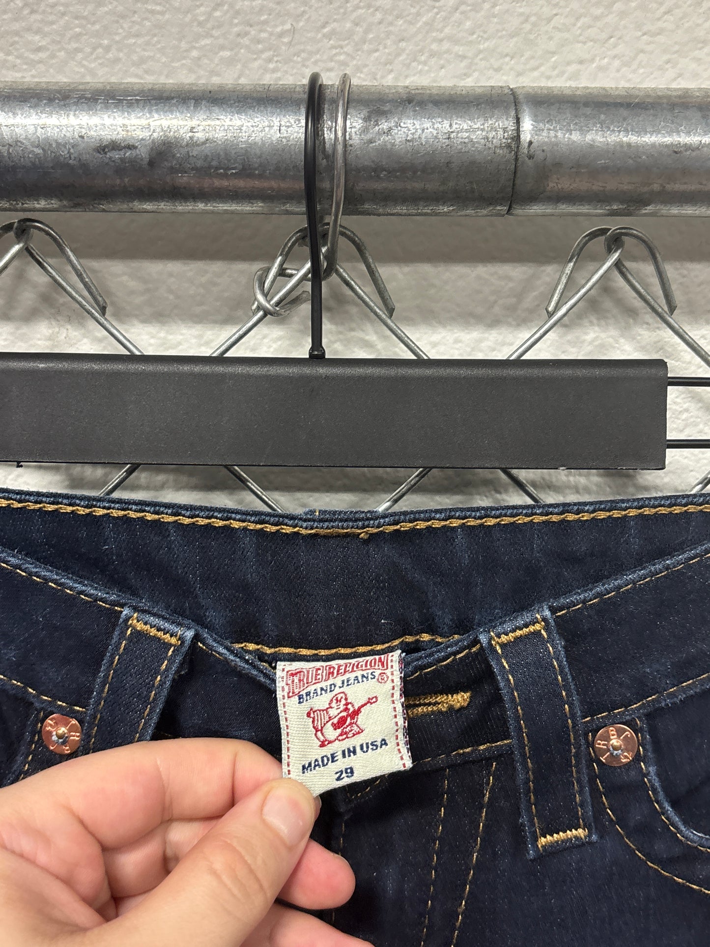 Vintage Y2K True Religion Women's Billy Dark Wash Jeans Size 29x32