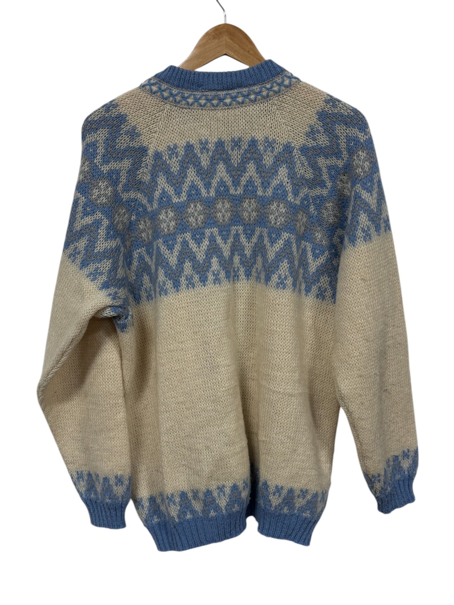 Vintage Nordstrikk Made in Norway Knit Clasp Argyle Sweater Size XL
