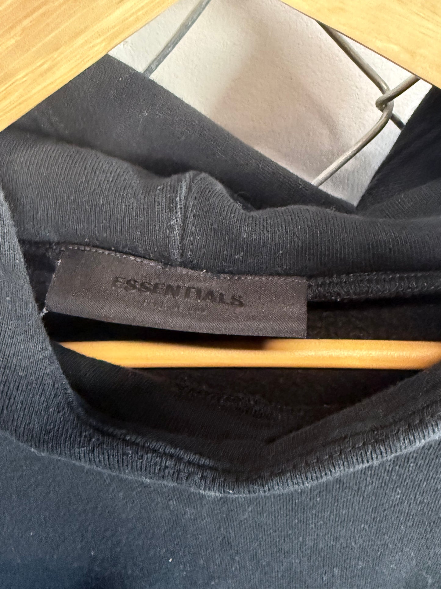 Fear of God Essentials Black Hoodie Size Small