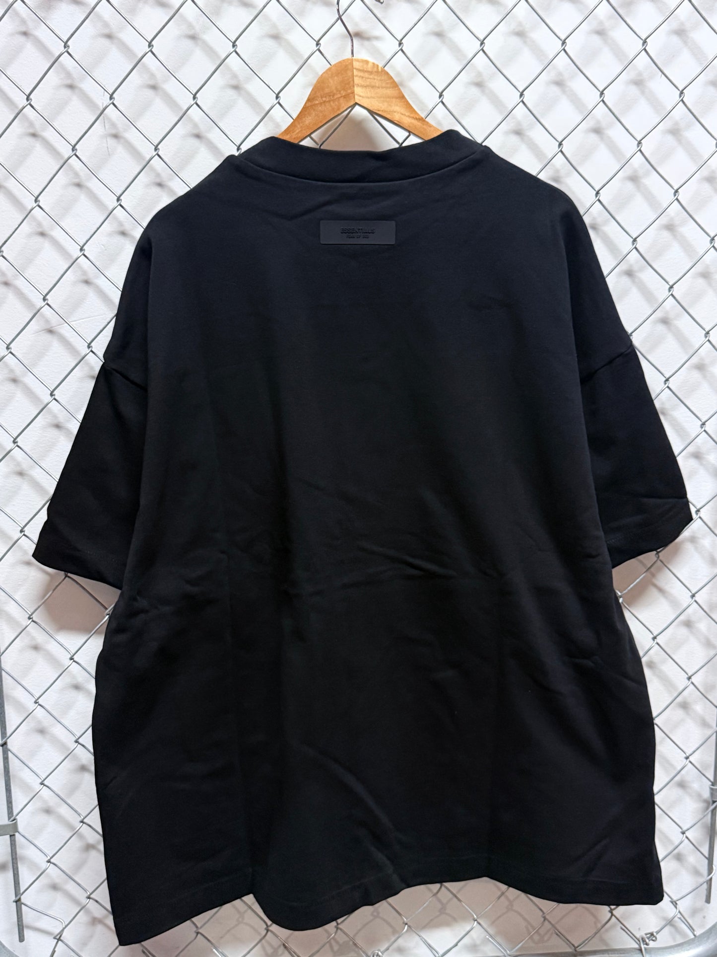Fear of God Essentials Oversized Logo Black Tee Size Medium