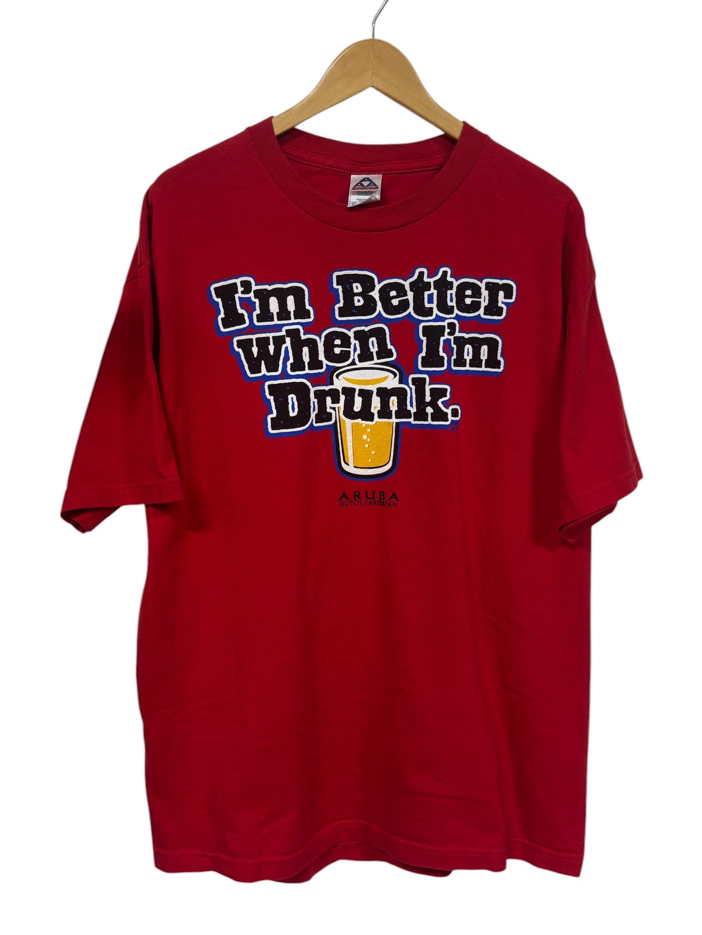 Vintage Better When I'm Drunk Aruba Beer Graphic Tee Size XL