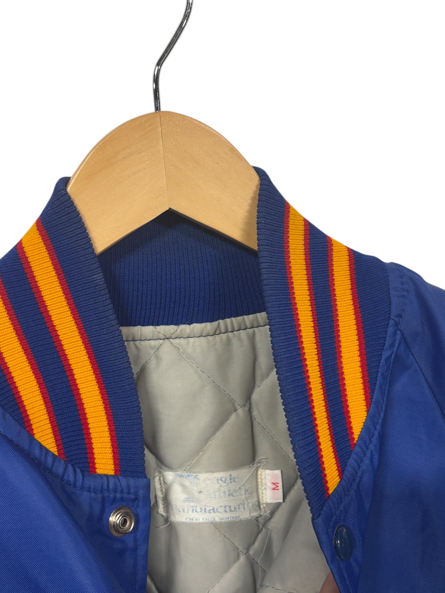 Vintage 1989 Montana Centennial Satin Bomber Jacket Size Medium