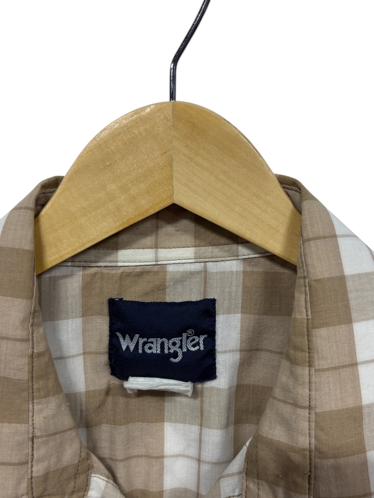 Vintage Wrangler Pearl Snap Button Up Short Sleeve Western Shirt Size XL