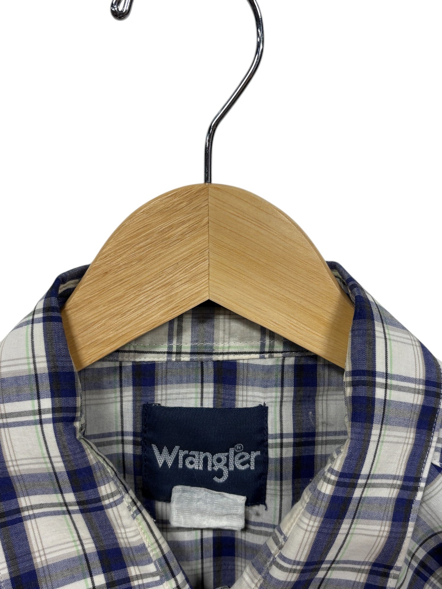 Vintage Wrangler Pearl Snap Button Up Short Sleeve Western Shirt Size XL