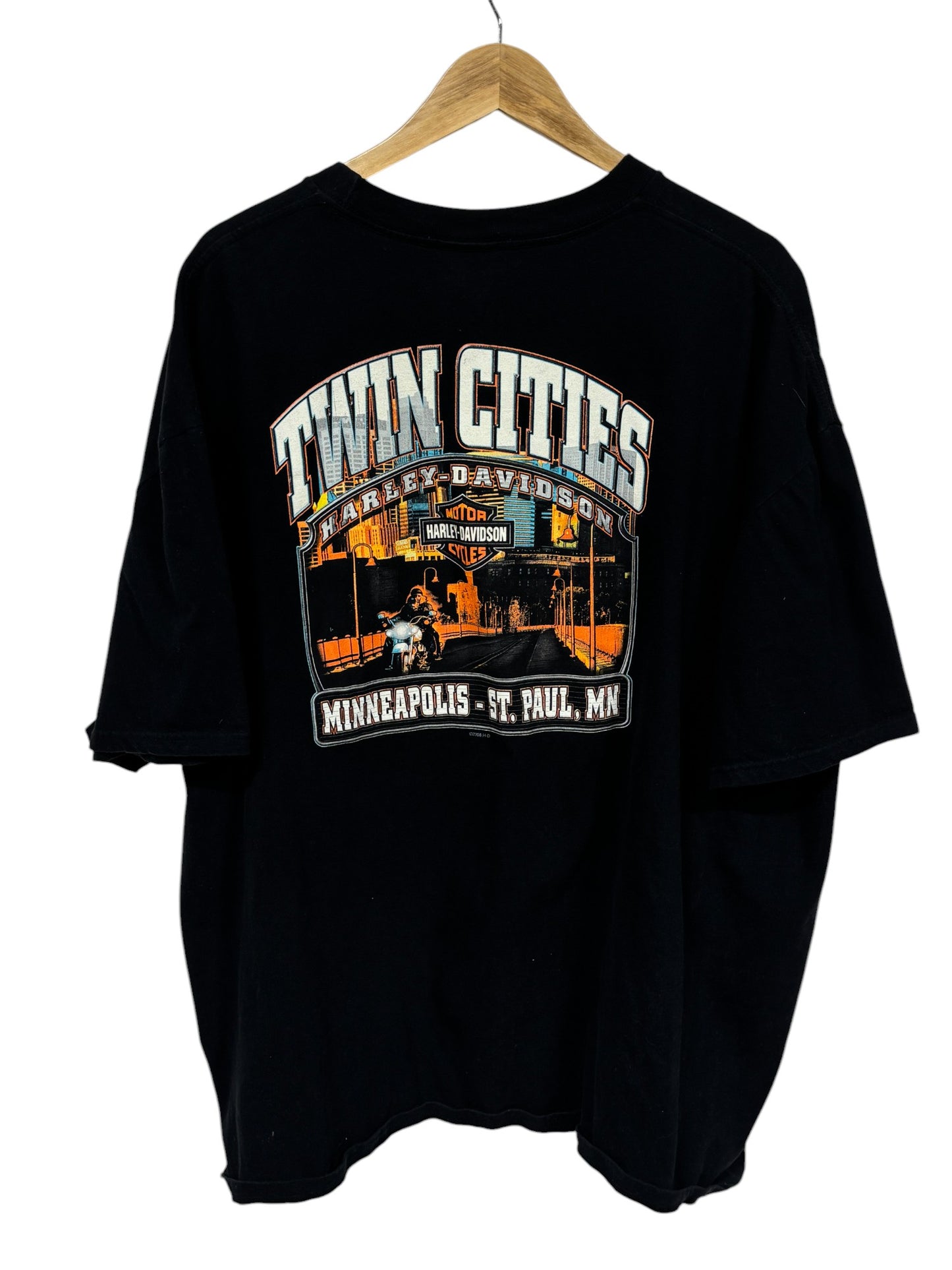 Harley Davidson Twin Cities Minneapolis Biker Graphic Tee Size 3XL