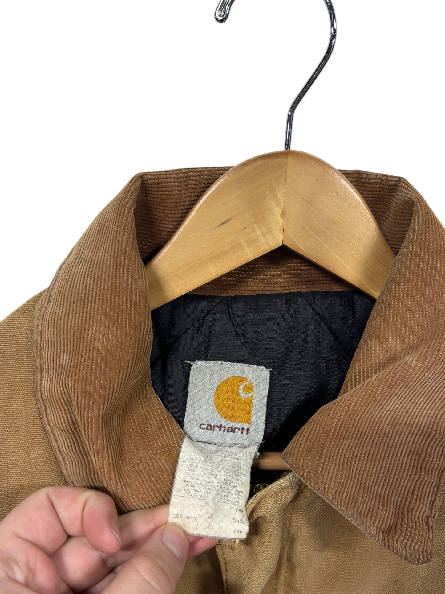 Vintage Carhartt C03 Traditional Brown Work Jacket Size XL