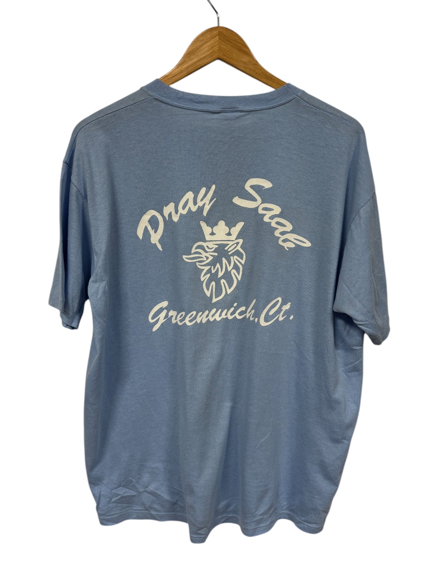 Vintage 90's Jerzees Pray Saab Connecticut Dealership Tee Size XL